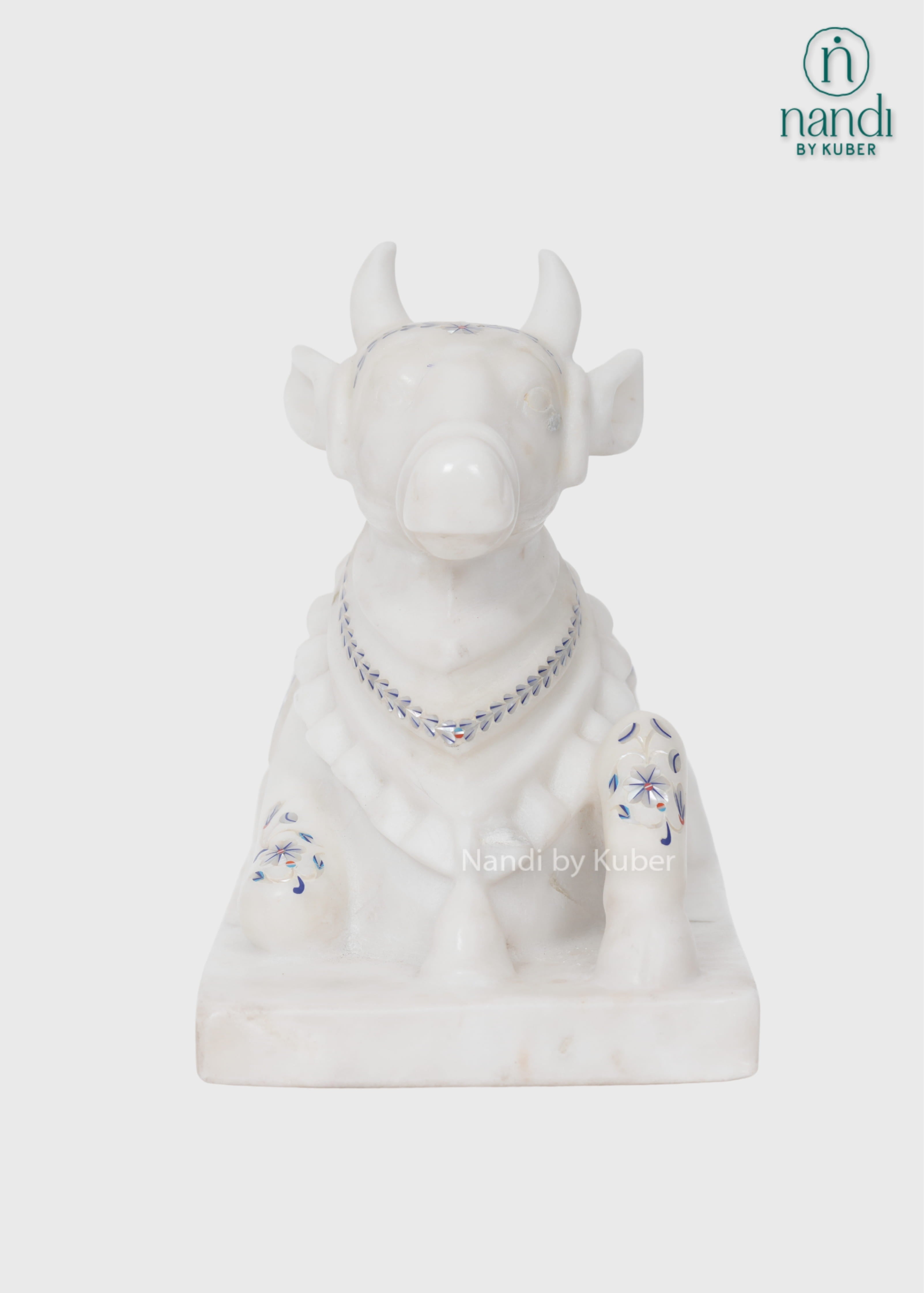 Marble Inlay Nandi Sitting