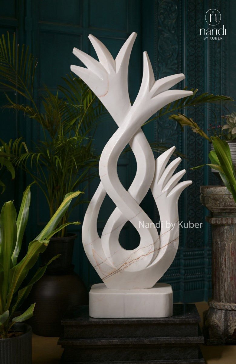 Modern Flame Abstract Sculpture