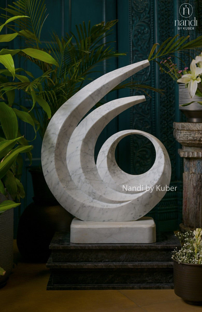 Marble Swirl Abstract Sculpture