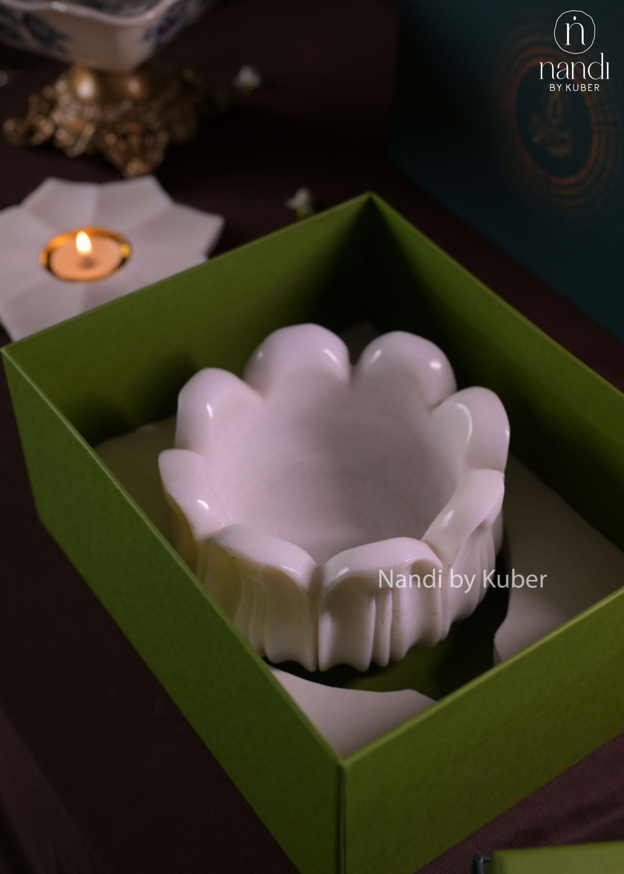 Marble Lotus Bowl
