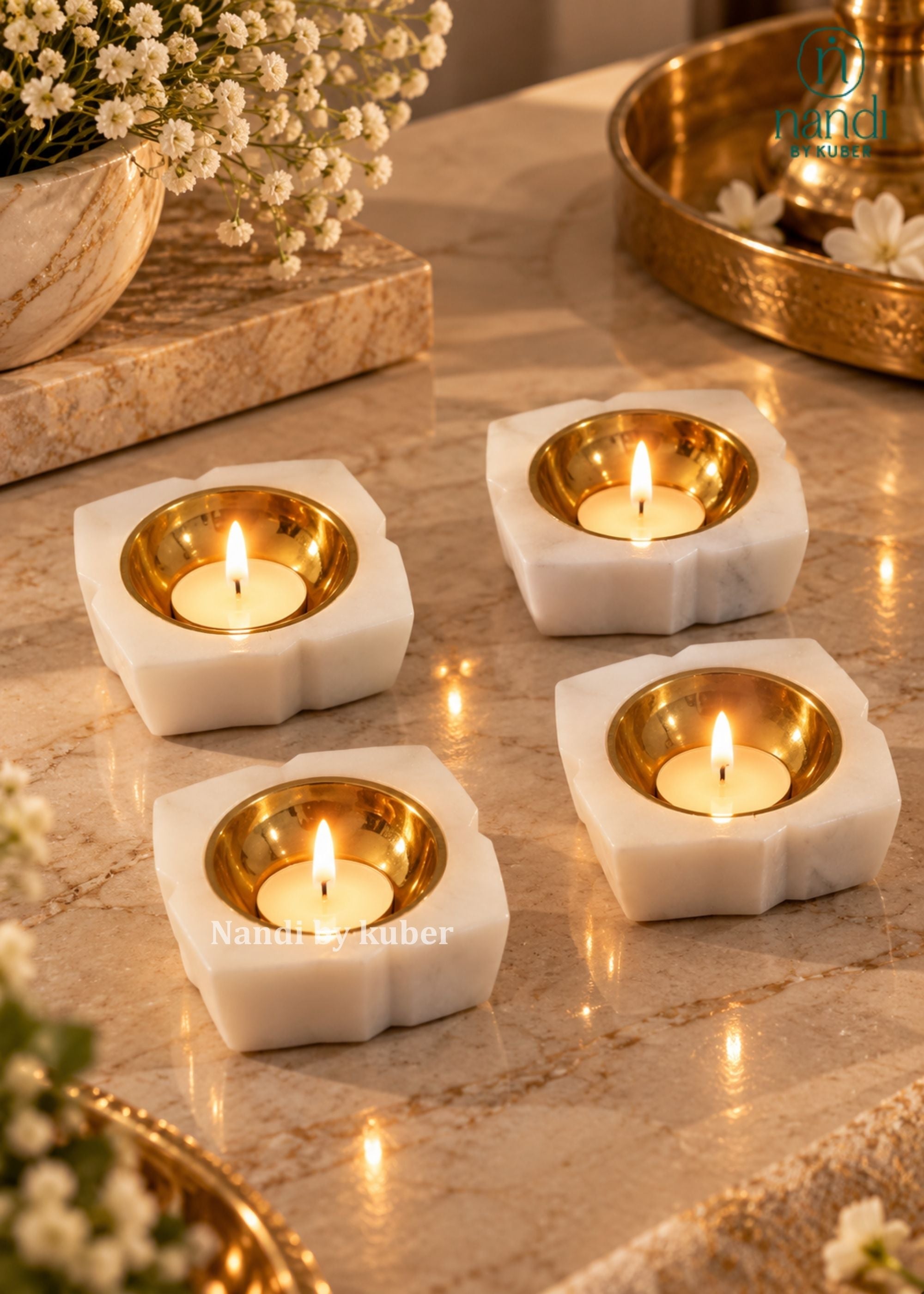 Marble Candle Stand
