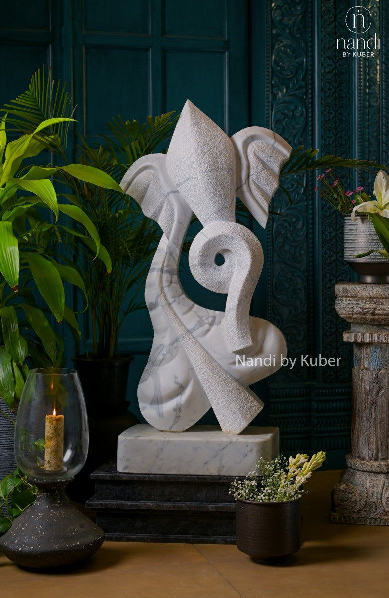 Marble Leaf Ganesha