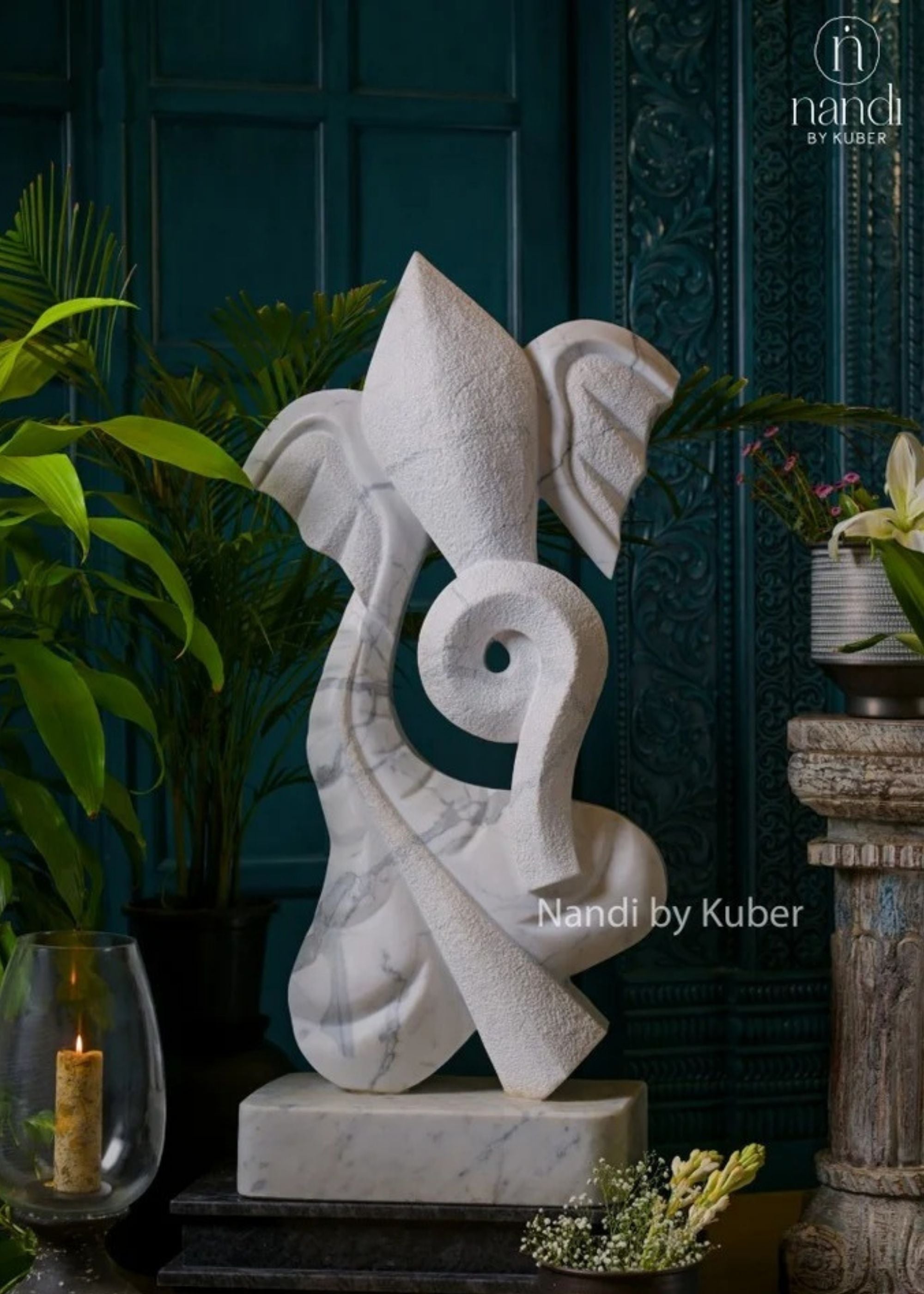Marble Leaf Ganesha
