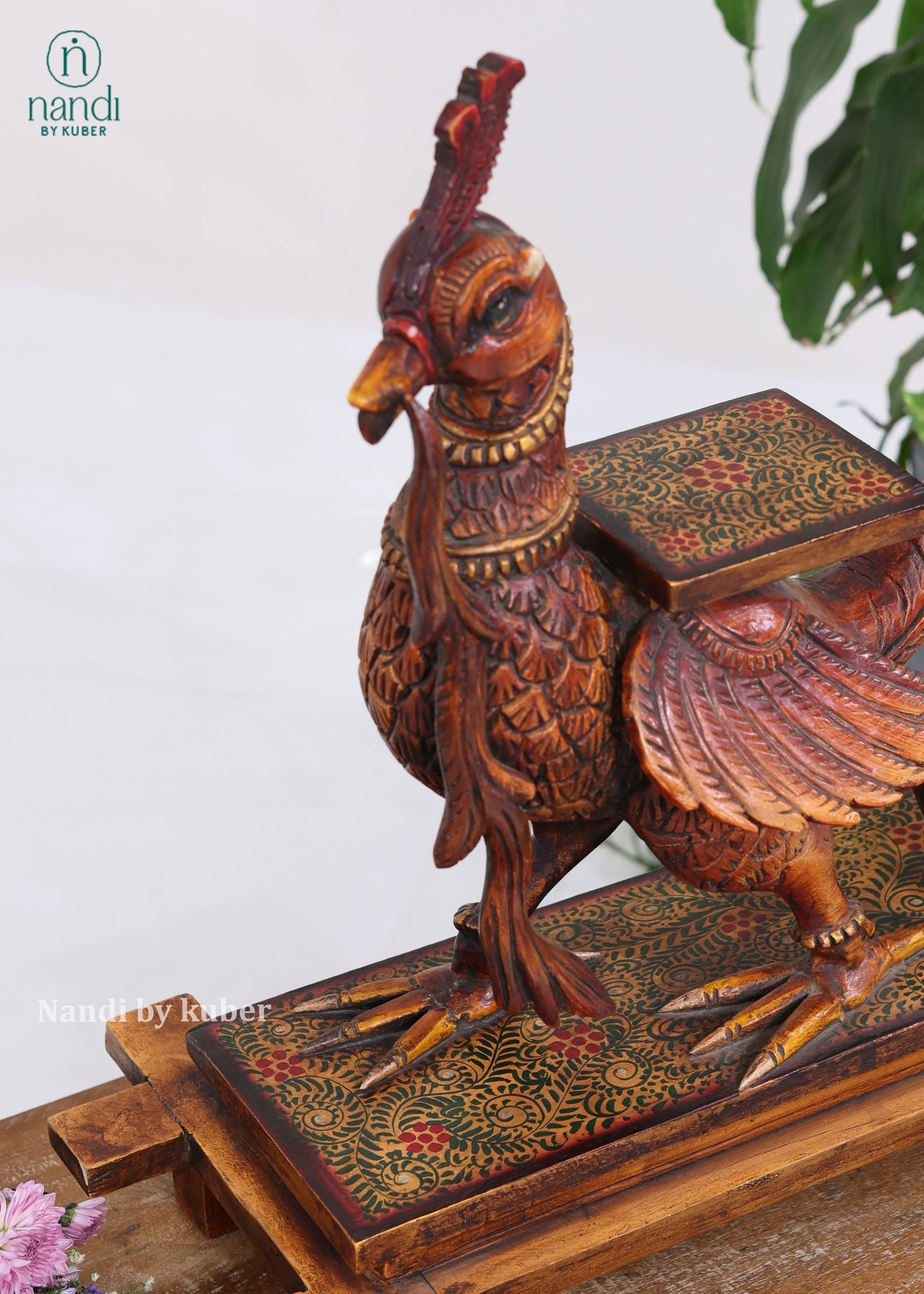 Wood Annapakshi with Base - lifestyle view