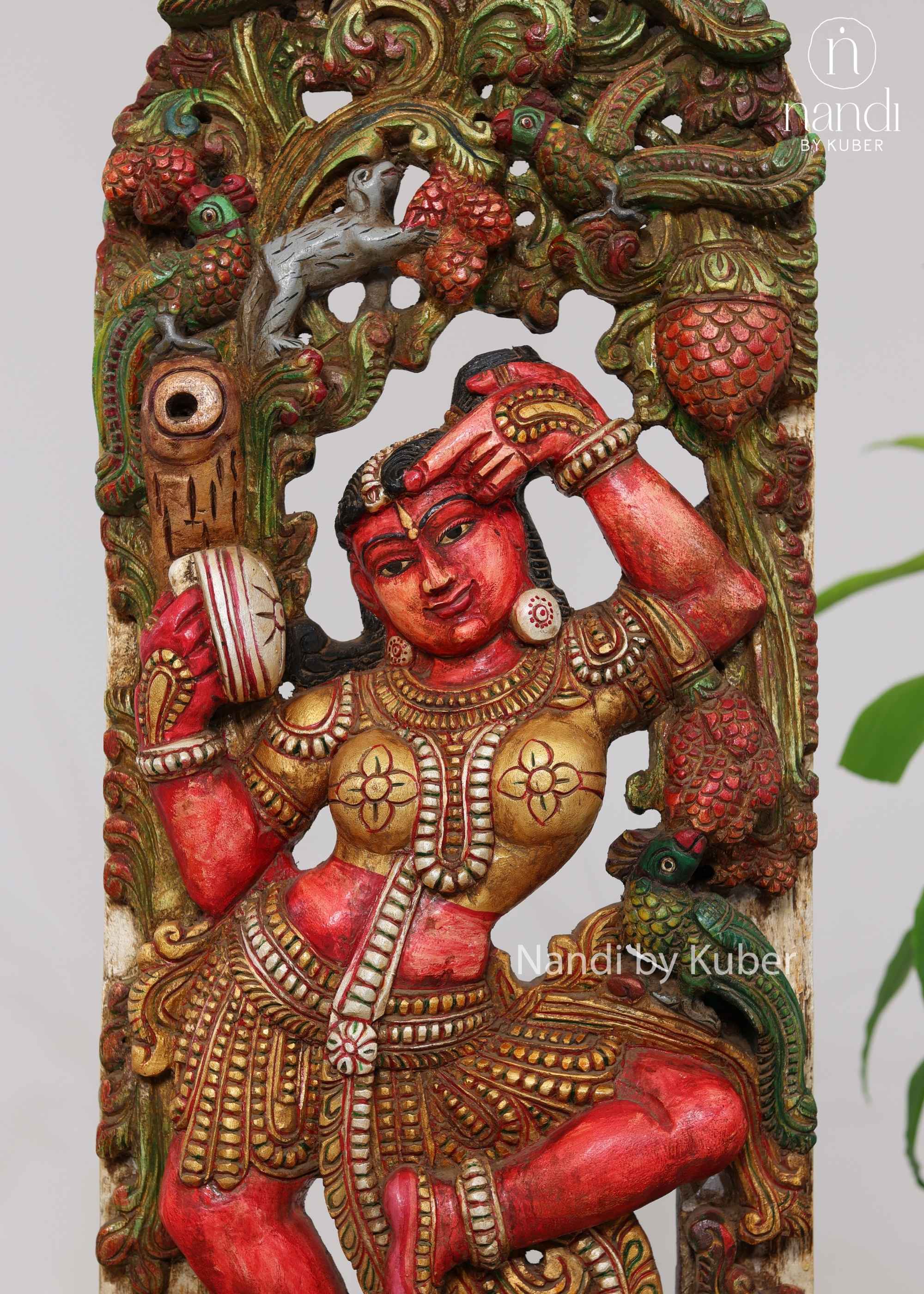 Wood Arch Mirror Lady - view 1