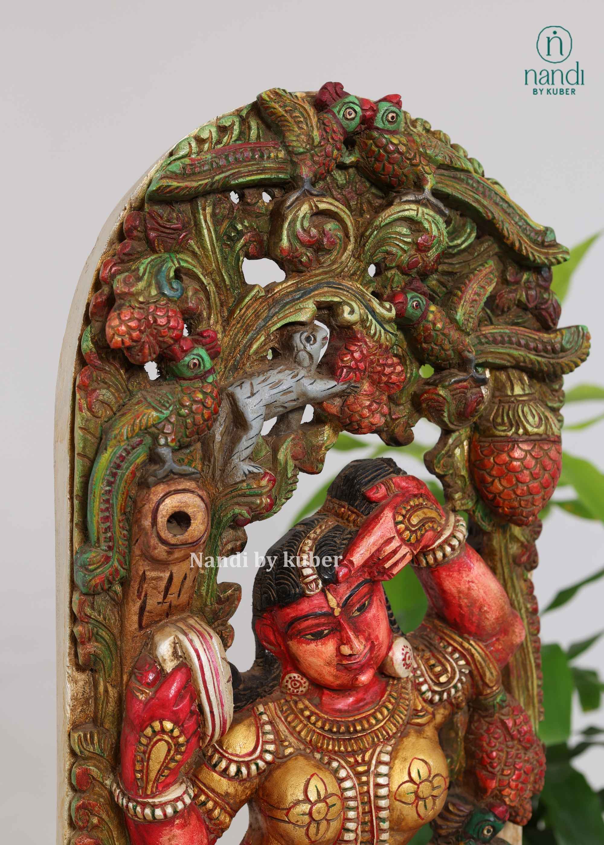 Wood Arch Mirror Lady - view 4