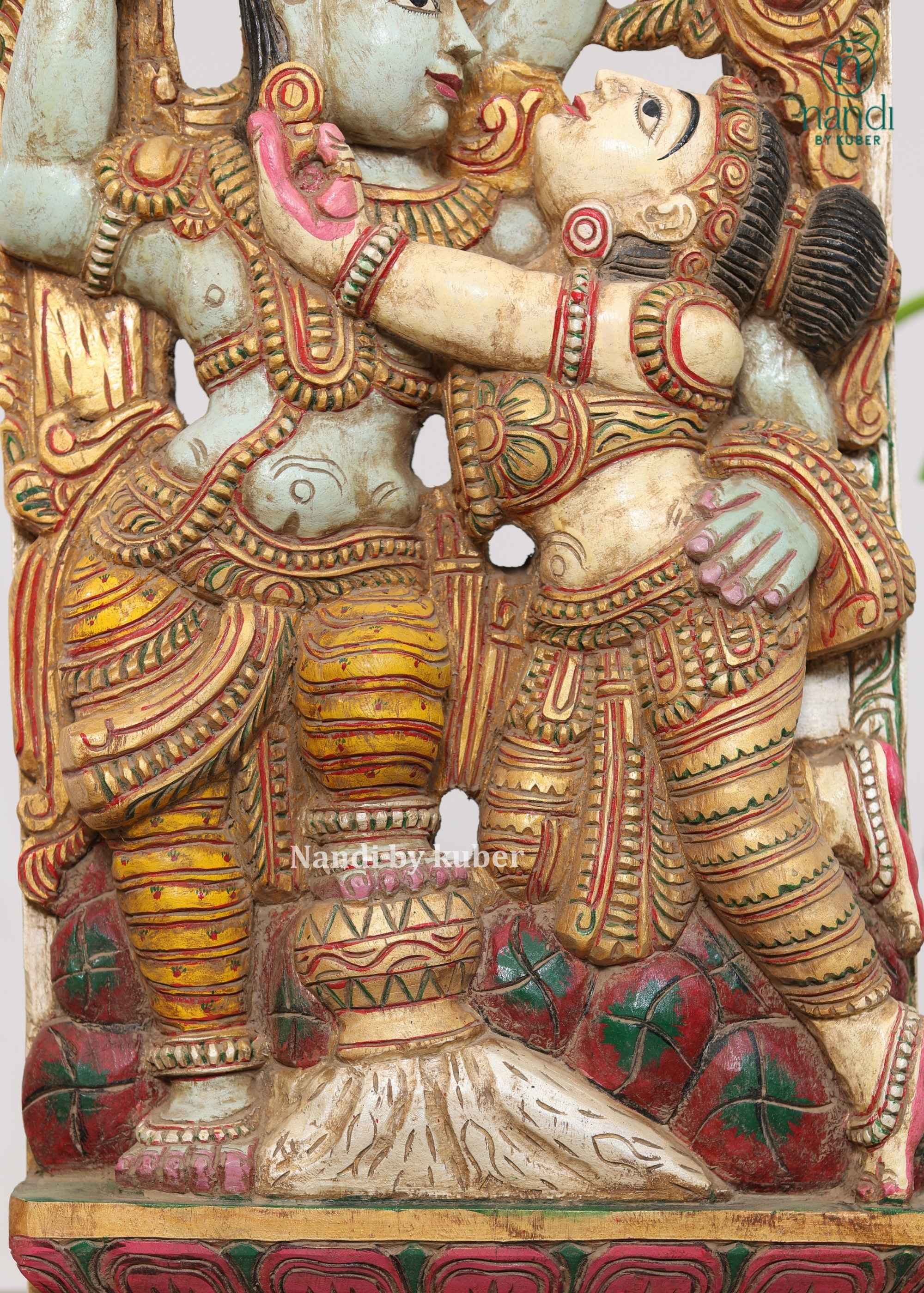 Wood Arch Radha Krishna - view 2