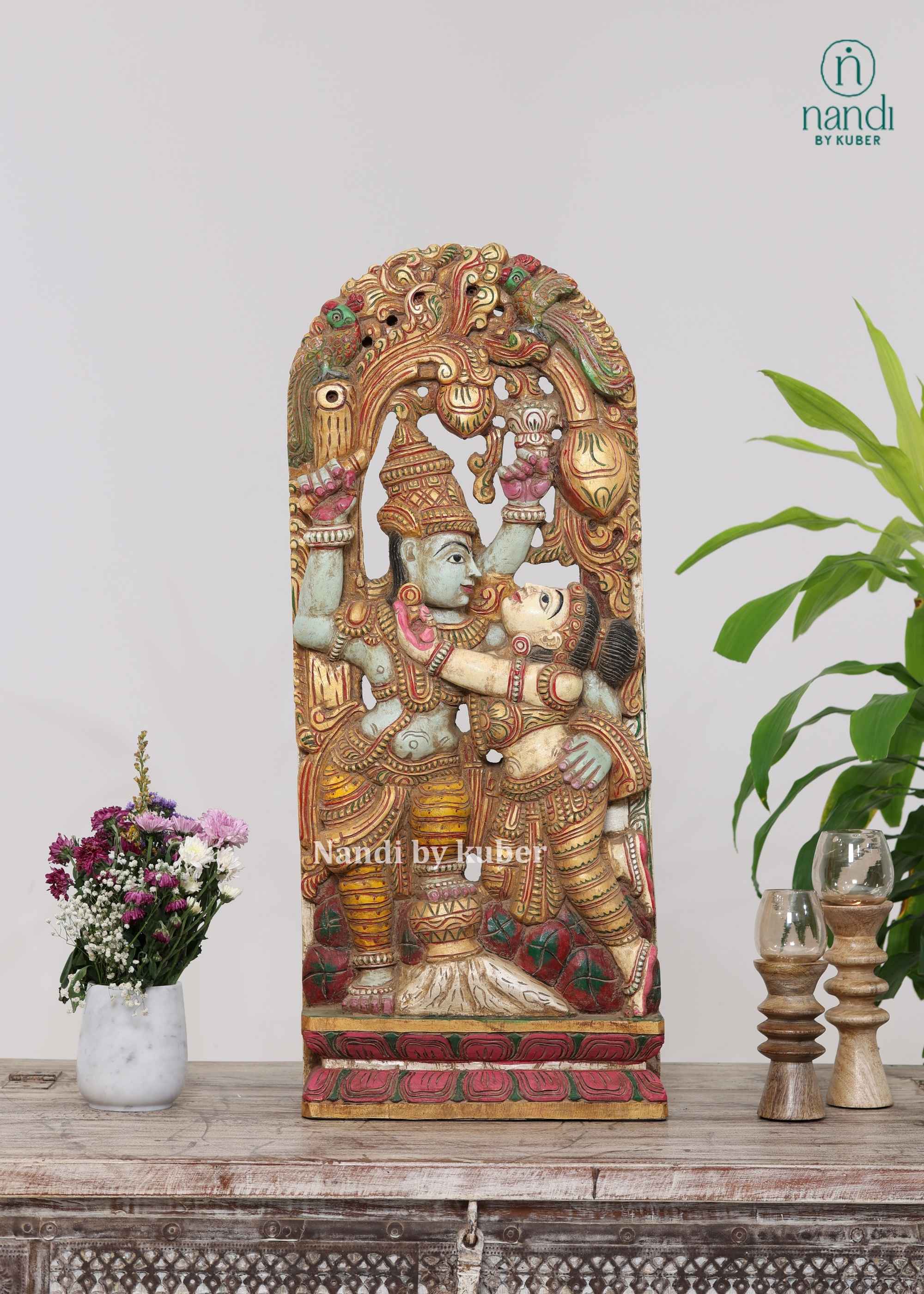 Wood Arch Radha Krishna - view 3
