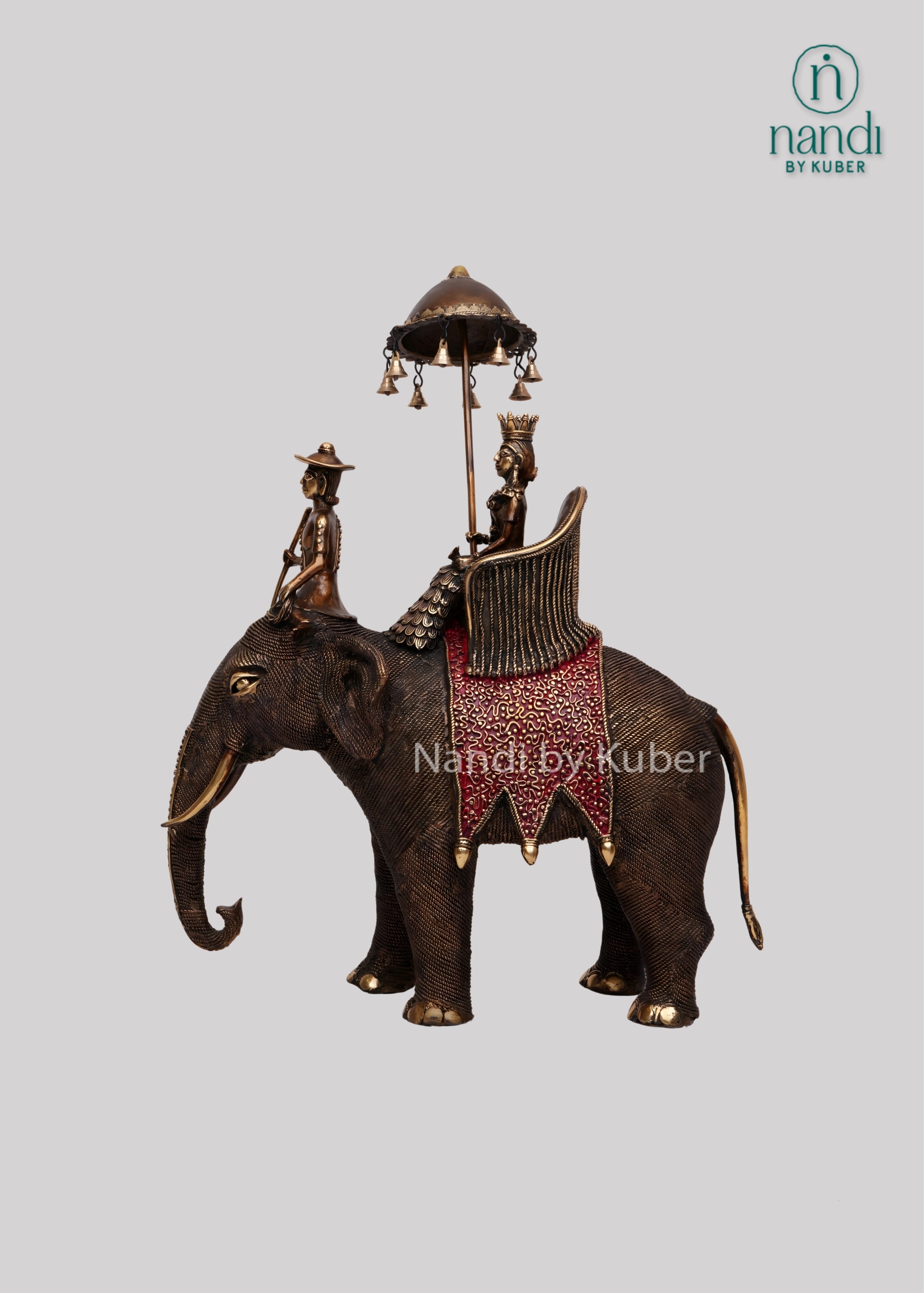 Brass Elephant Queen Sawari