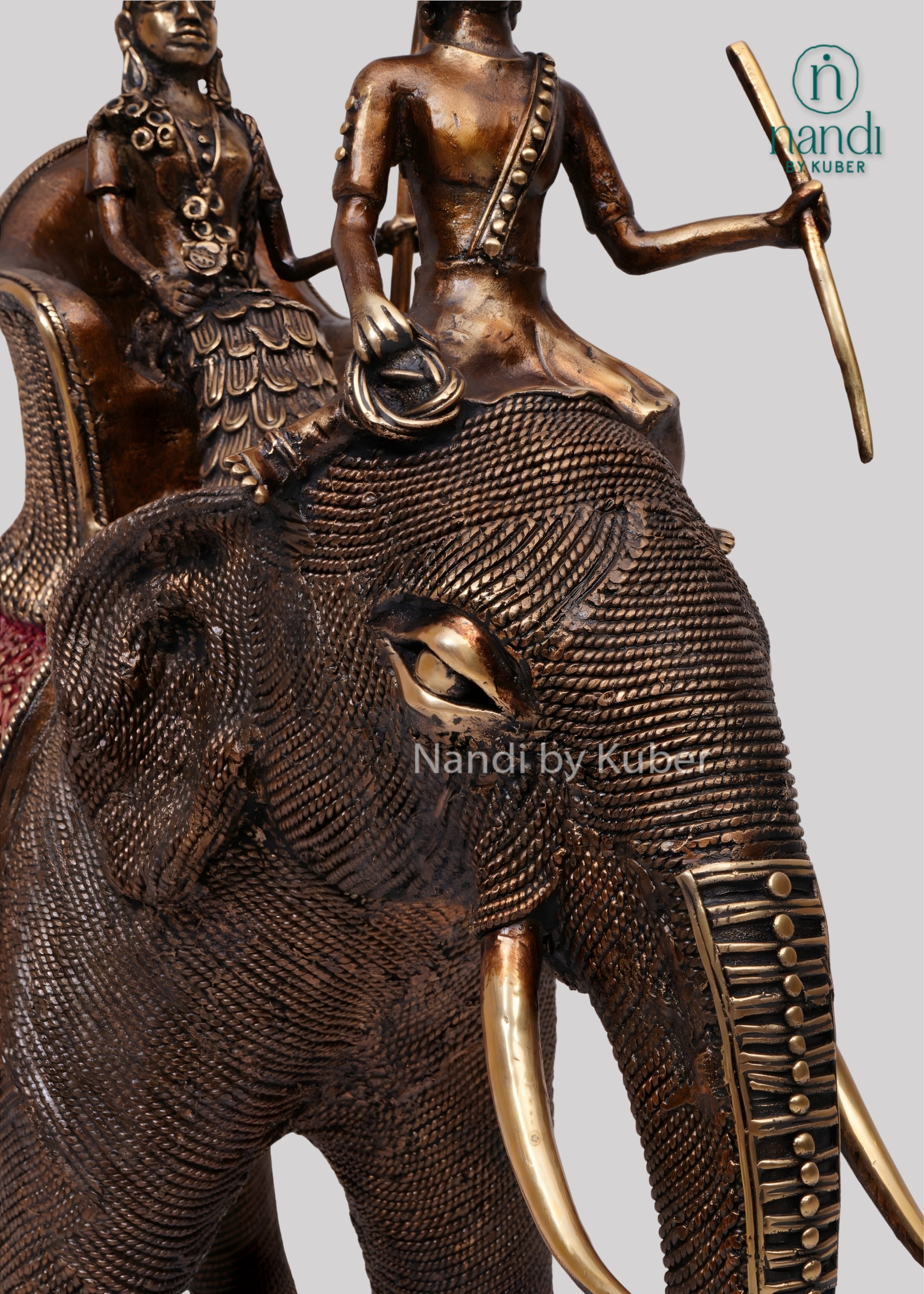 Brass Elephant Queen Sawari