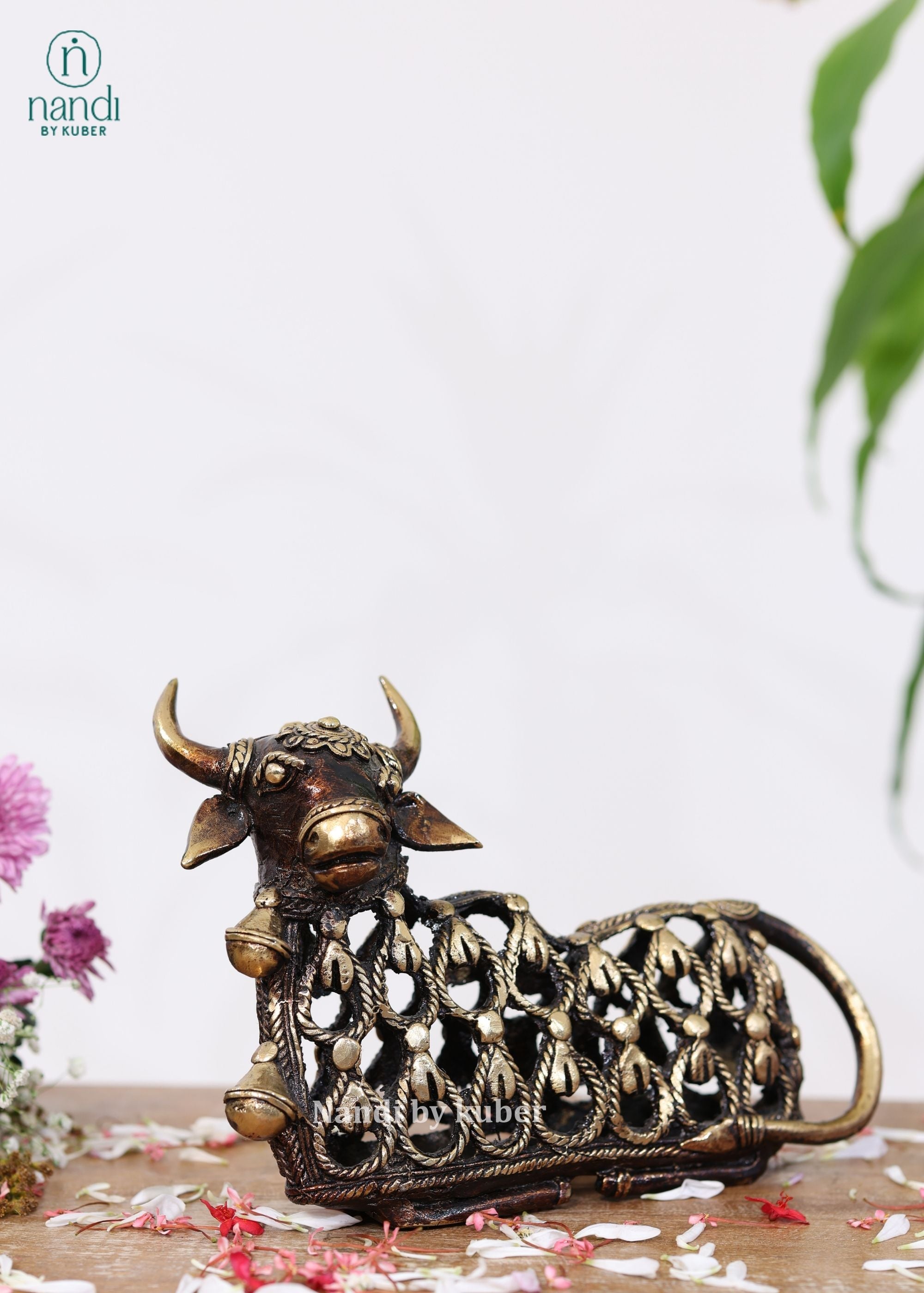 Brass Nandi Jali Work - detail view