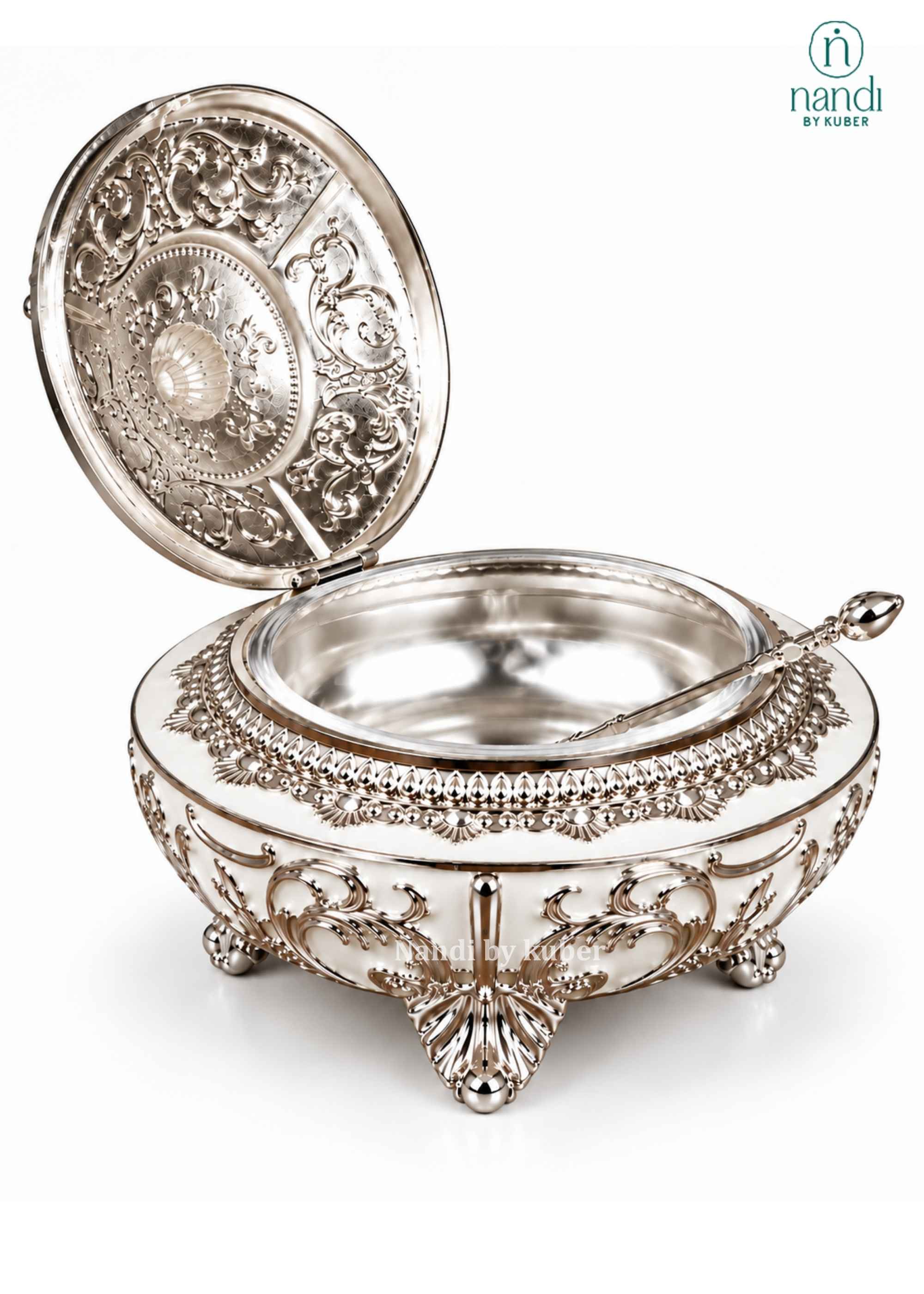 Metal Sugar Pot White - view 1