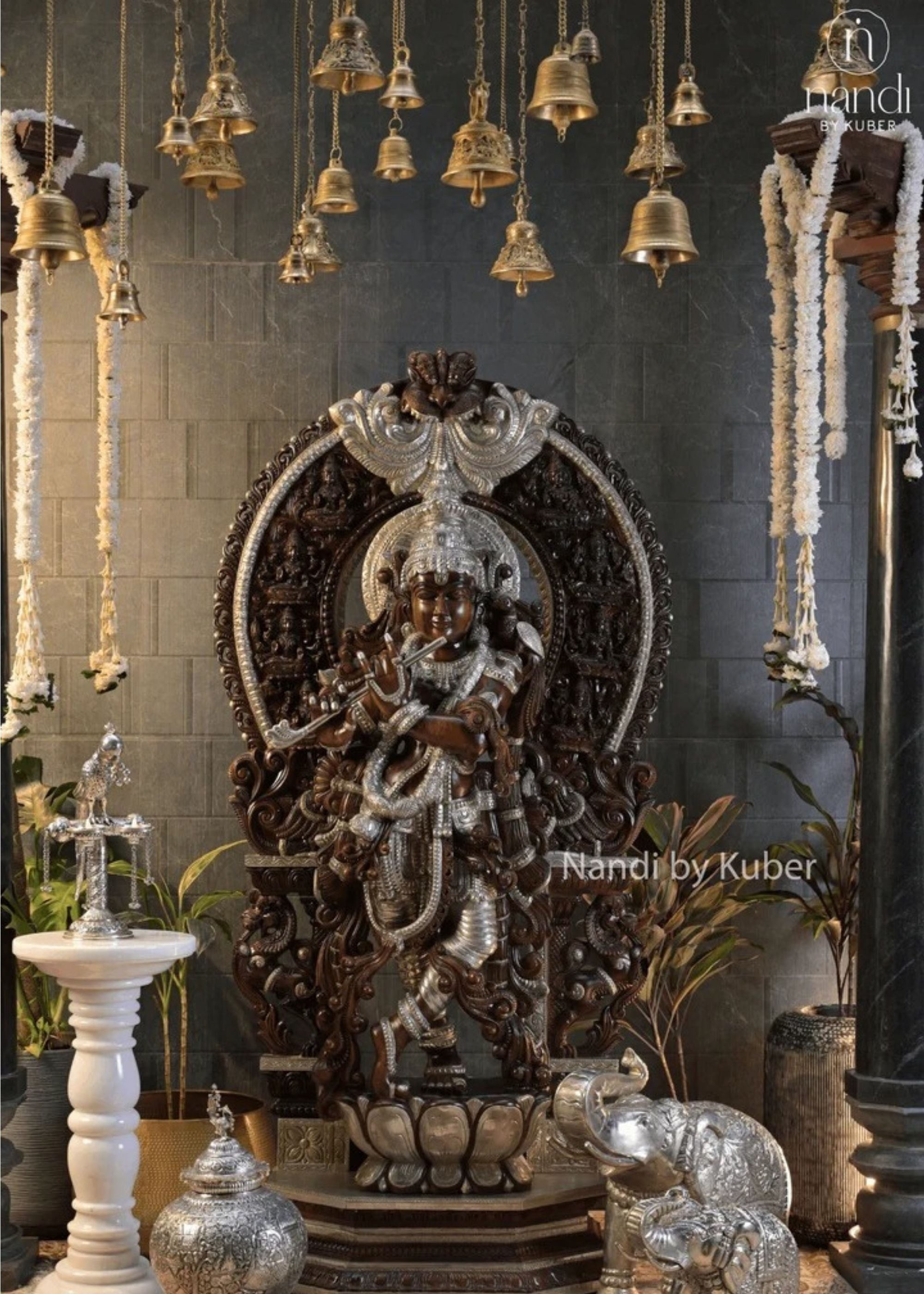 Wood Krishna Arch