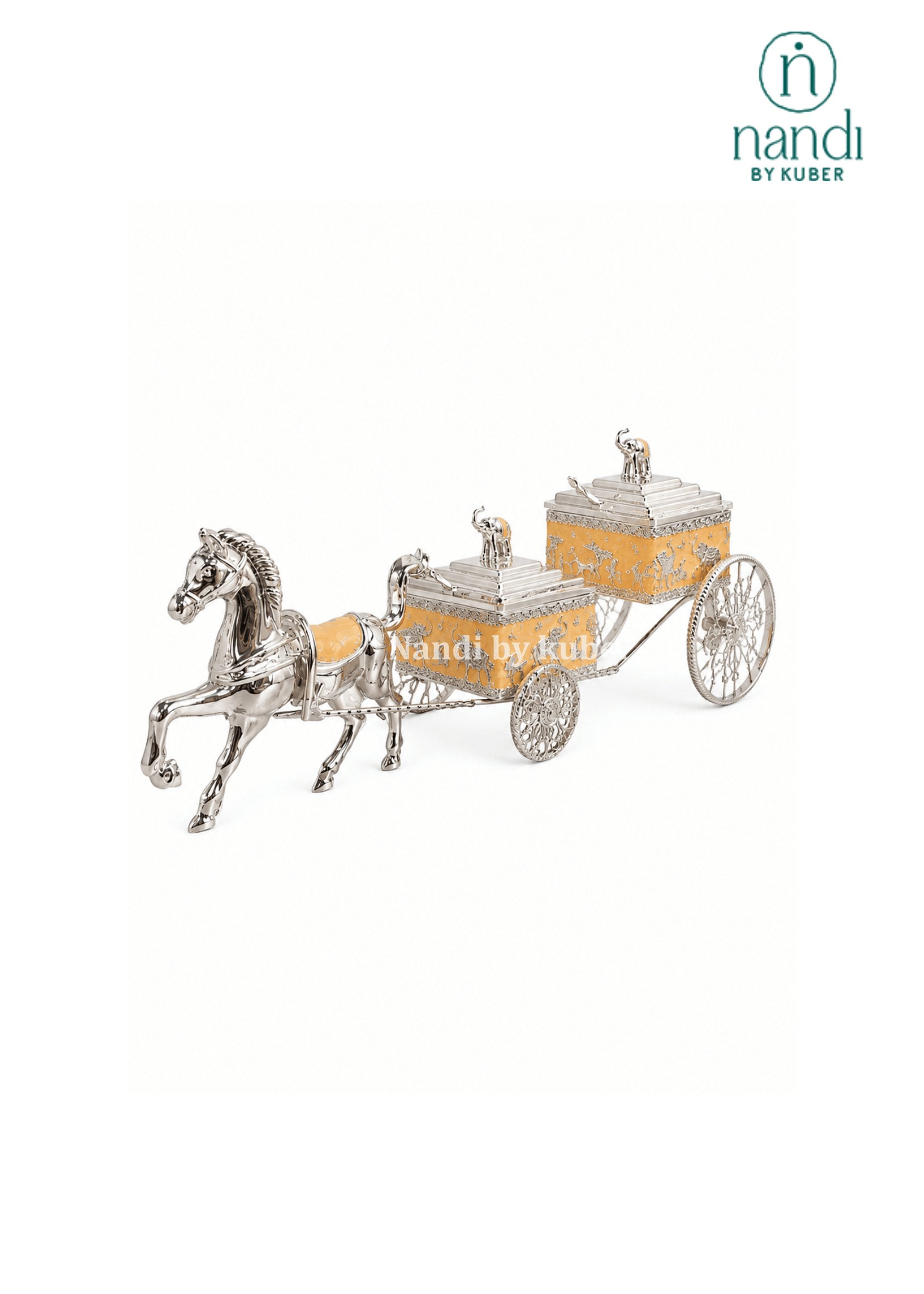 White Metal Horse Rath Bowl Peach - view 1