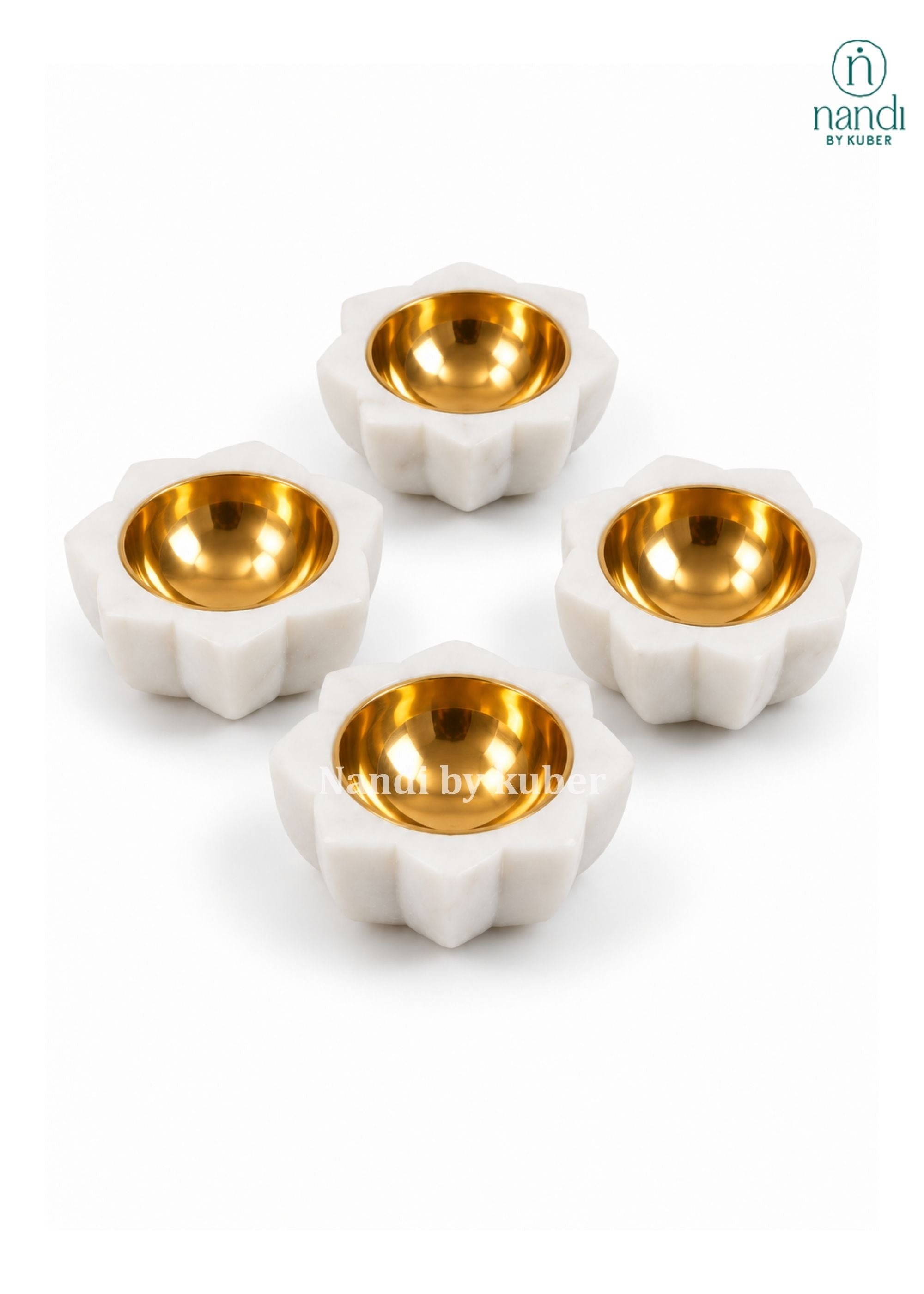 Marble Lotus Candle Stand Sunflower - 1