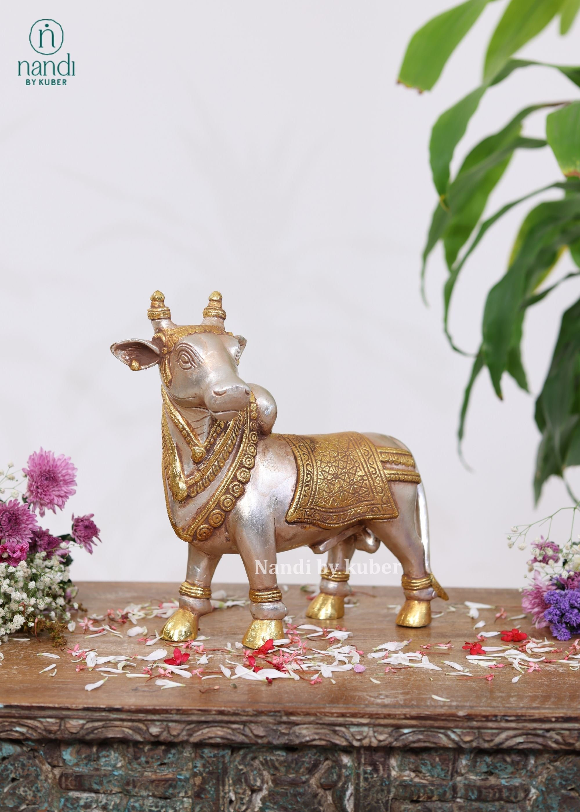 Brass Silver Gold Nandi Standing - lifestyle view