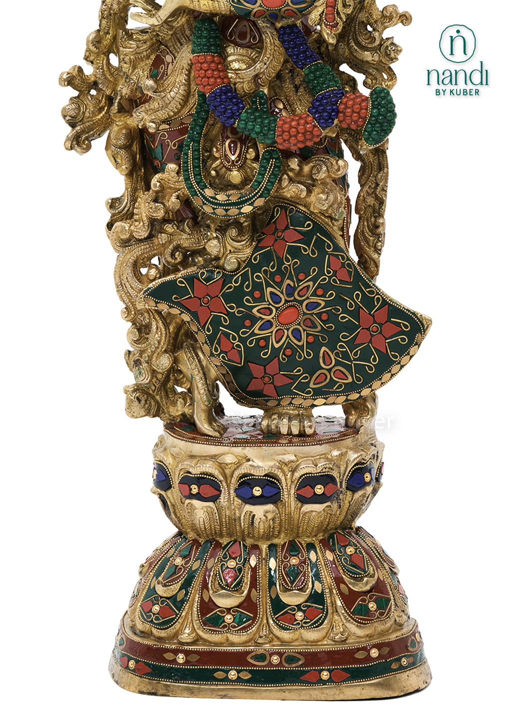 Brass Radha with Ring Stone