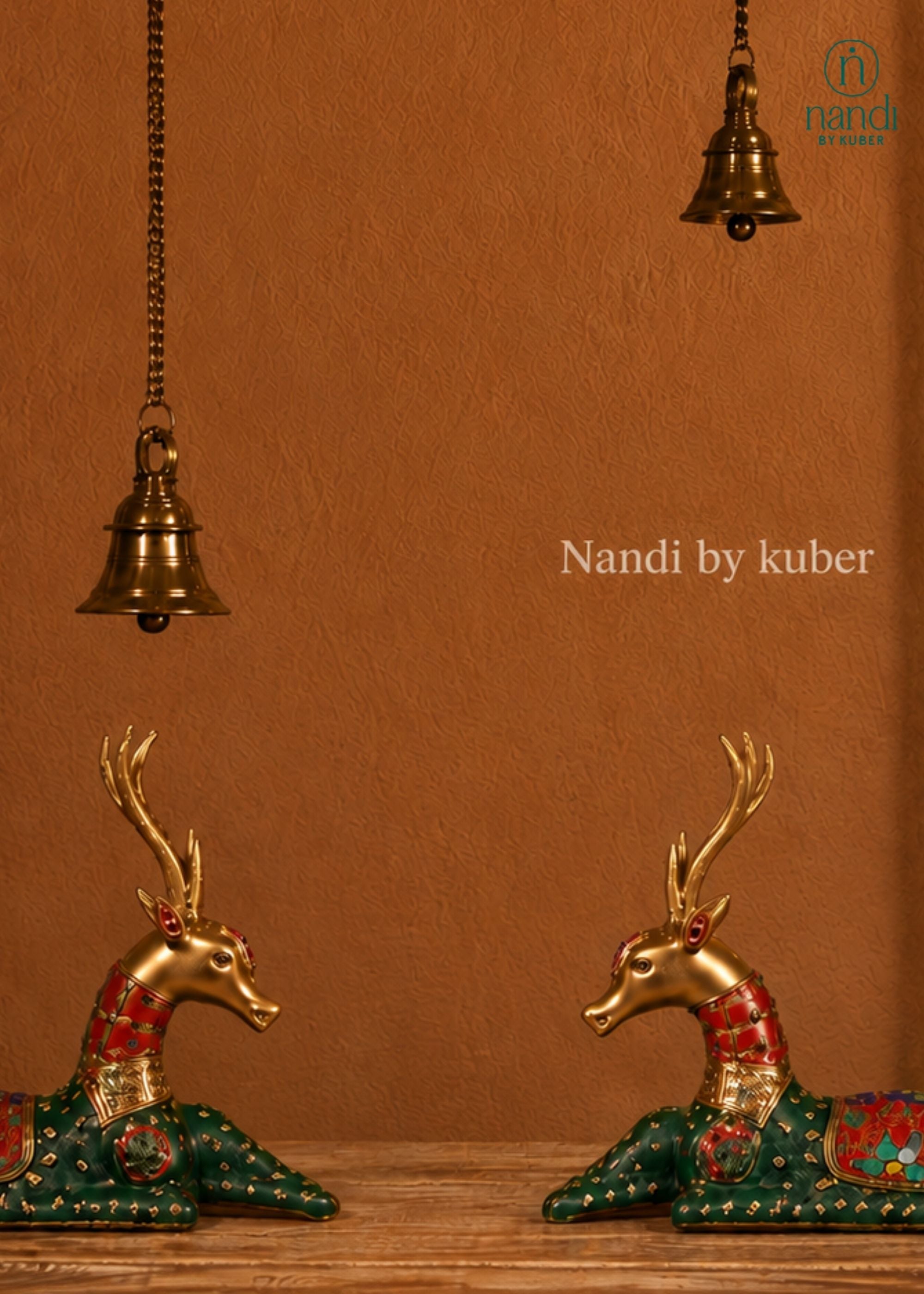 Brass Deer Sitting - additional view