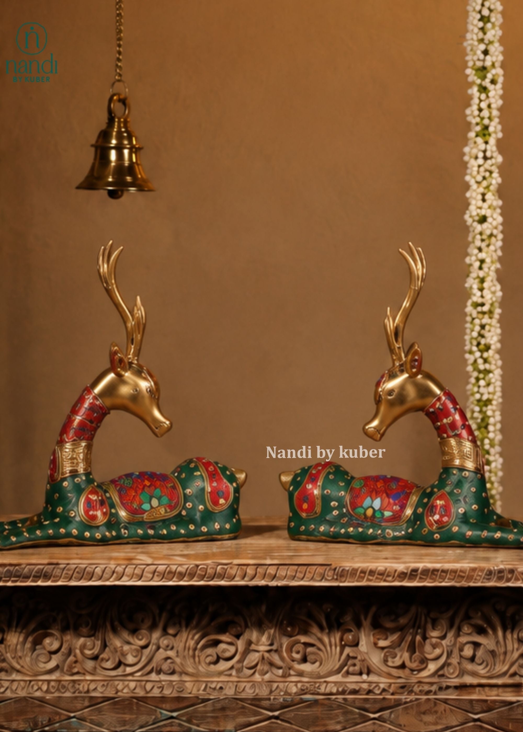 Brass Deer Sitting - additional view 2