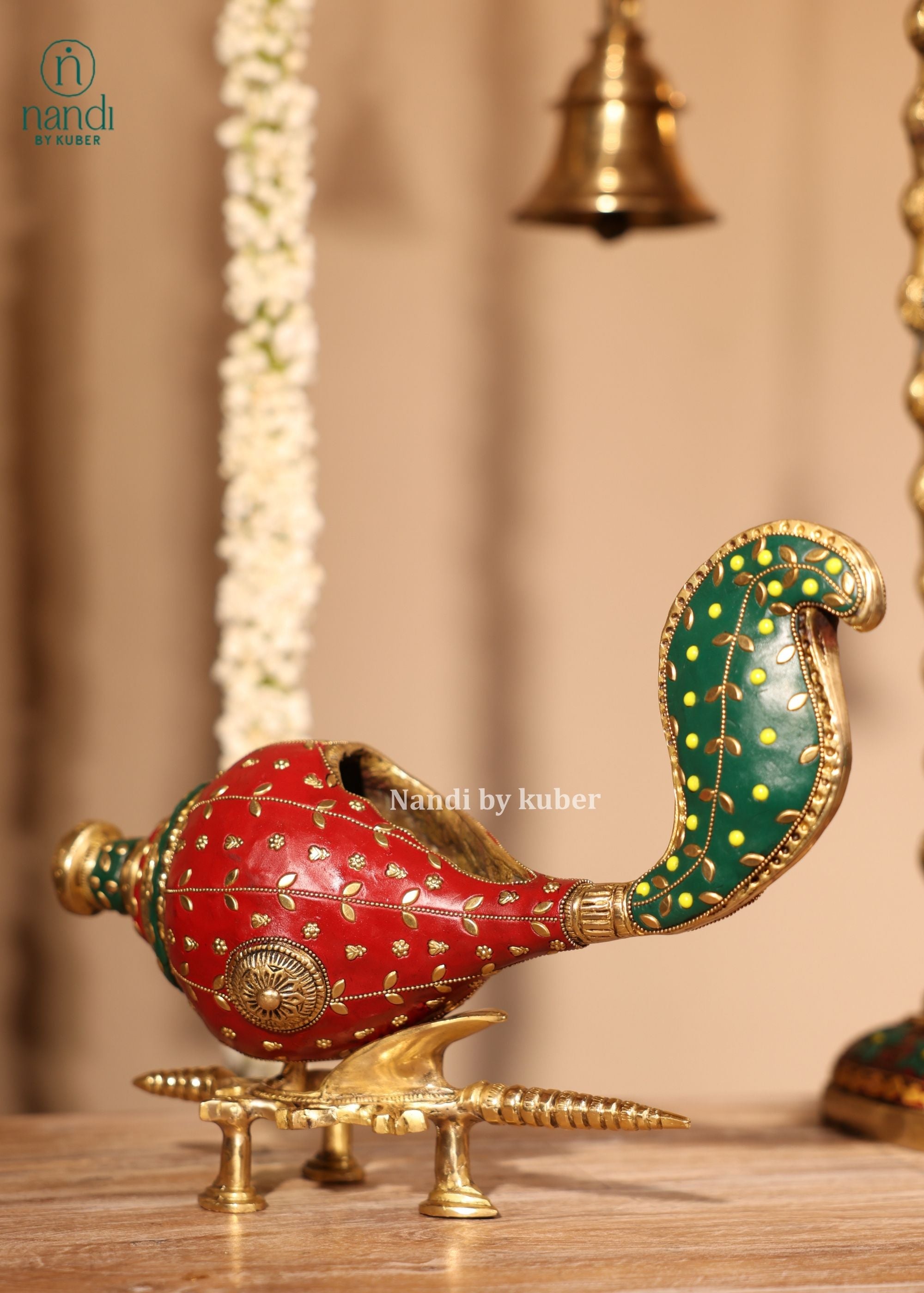 Brass Shank on Stand - detail view