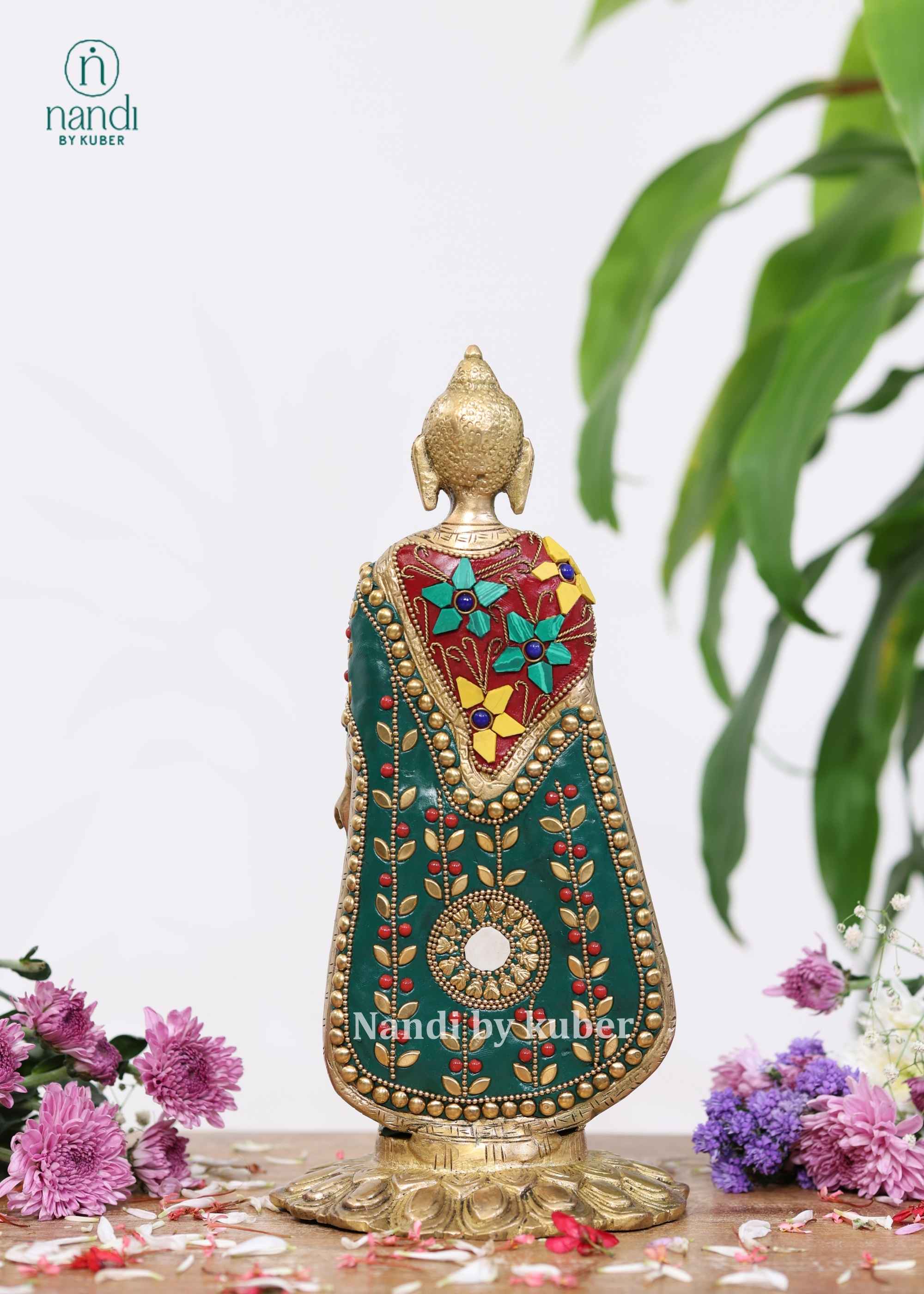 Brass Buddha Standing - lifestyle view