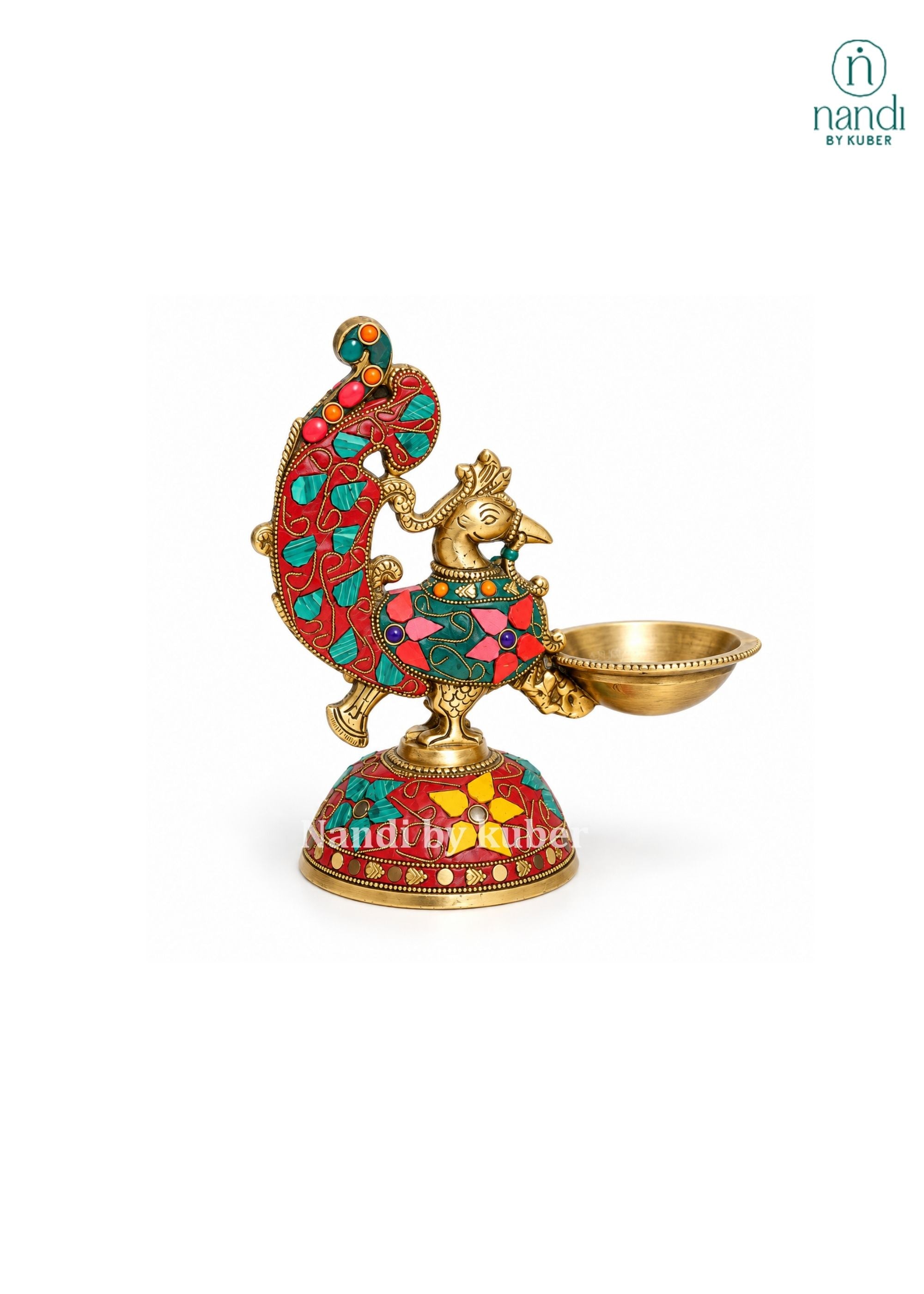 Brass Annam Diya - angle 1