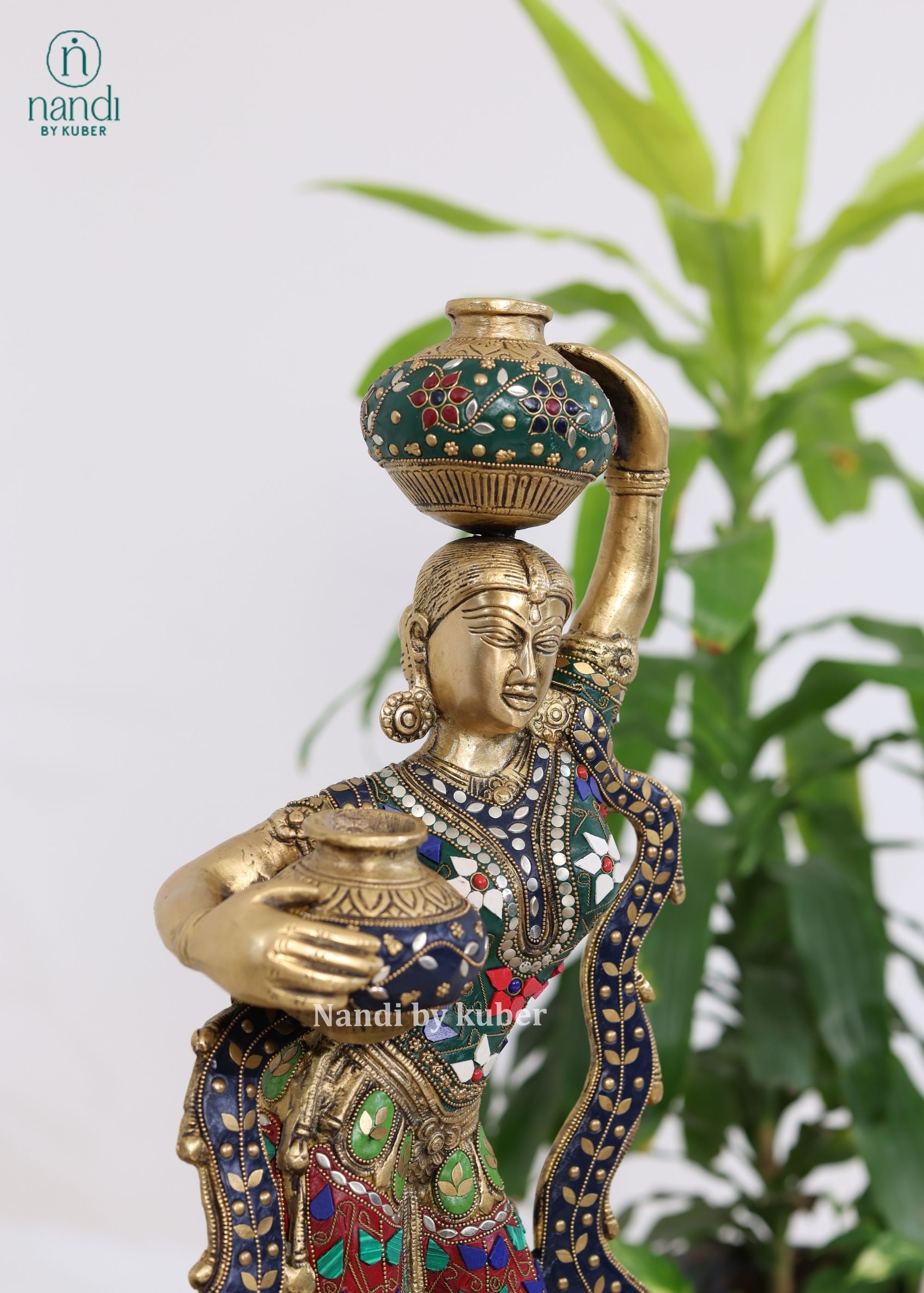 Brass Lady With Pot - additional view