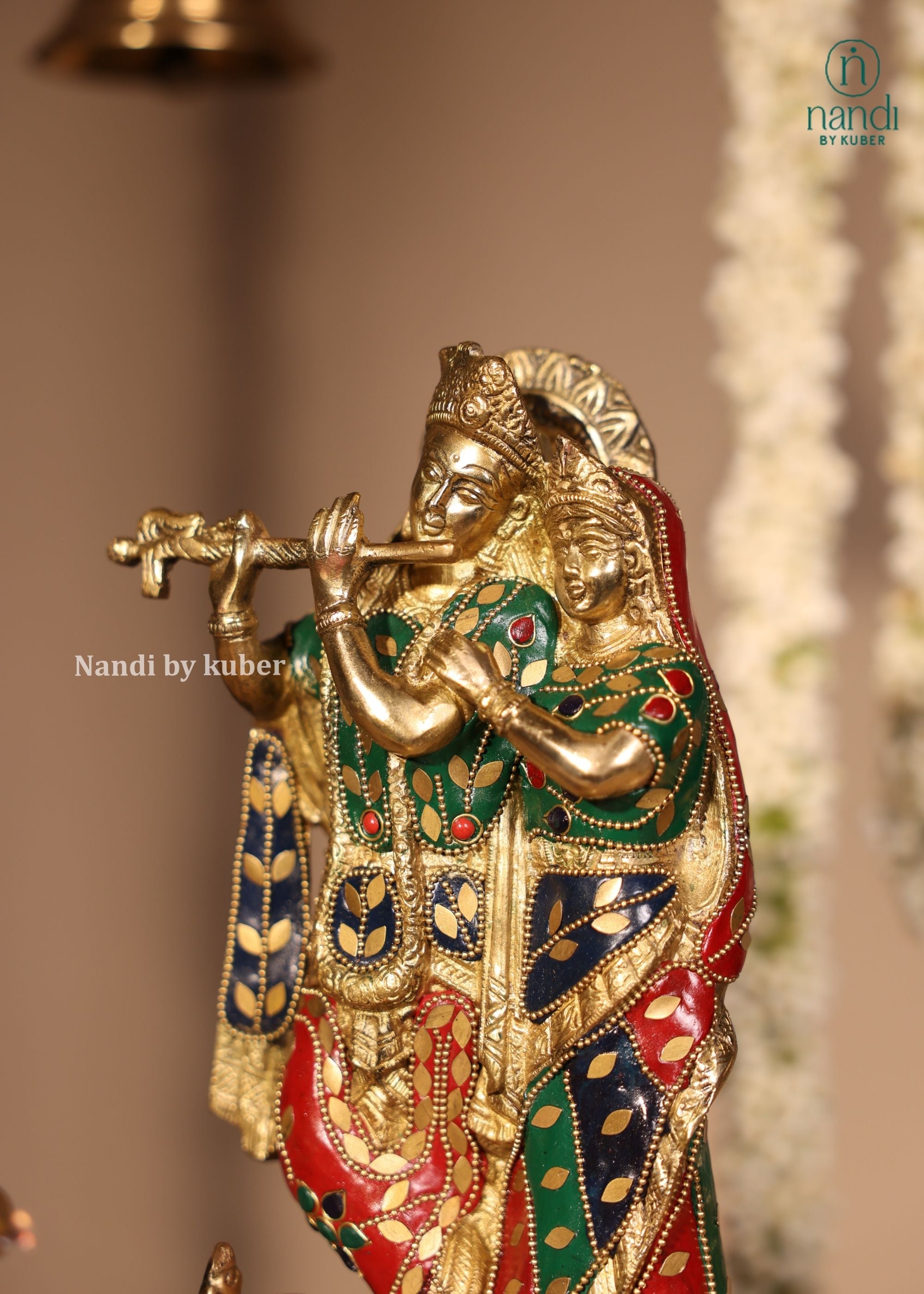 Brass Radha Krishna - lifestyle view
