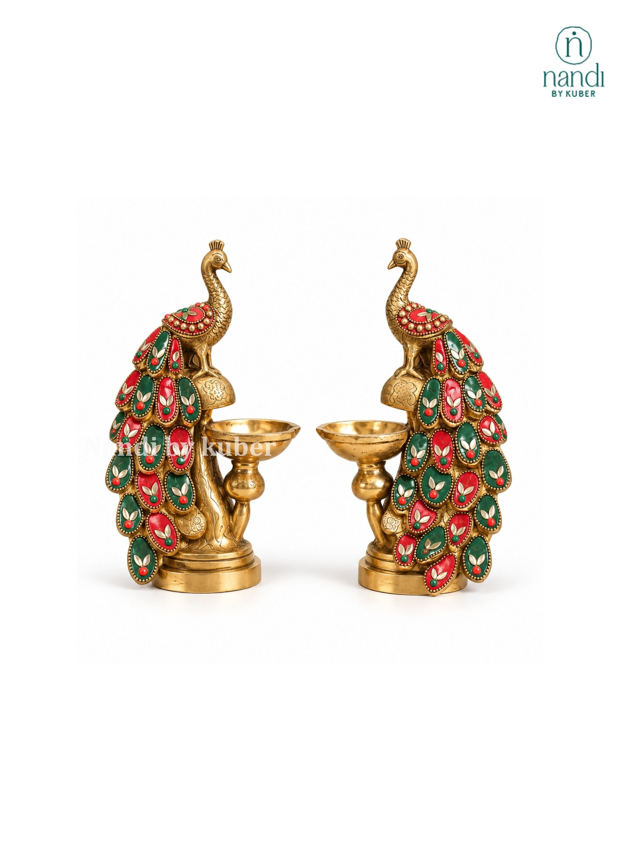 Brass Peacock Diya