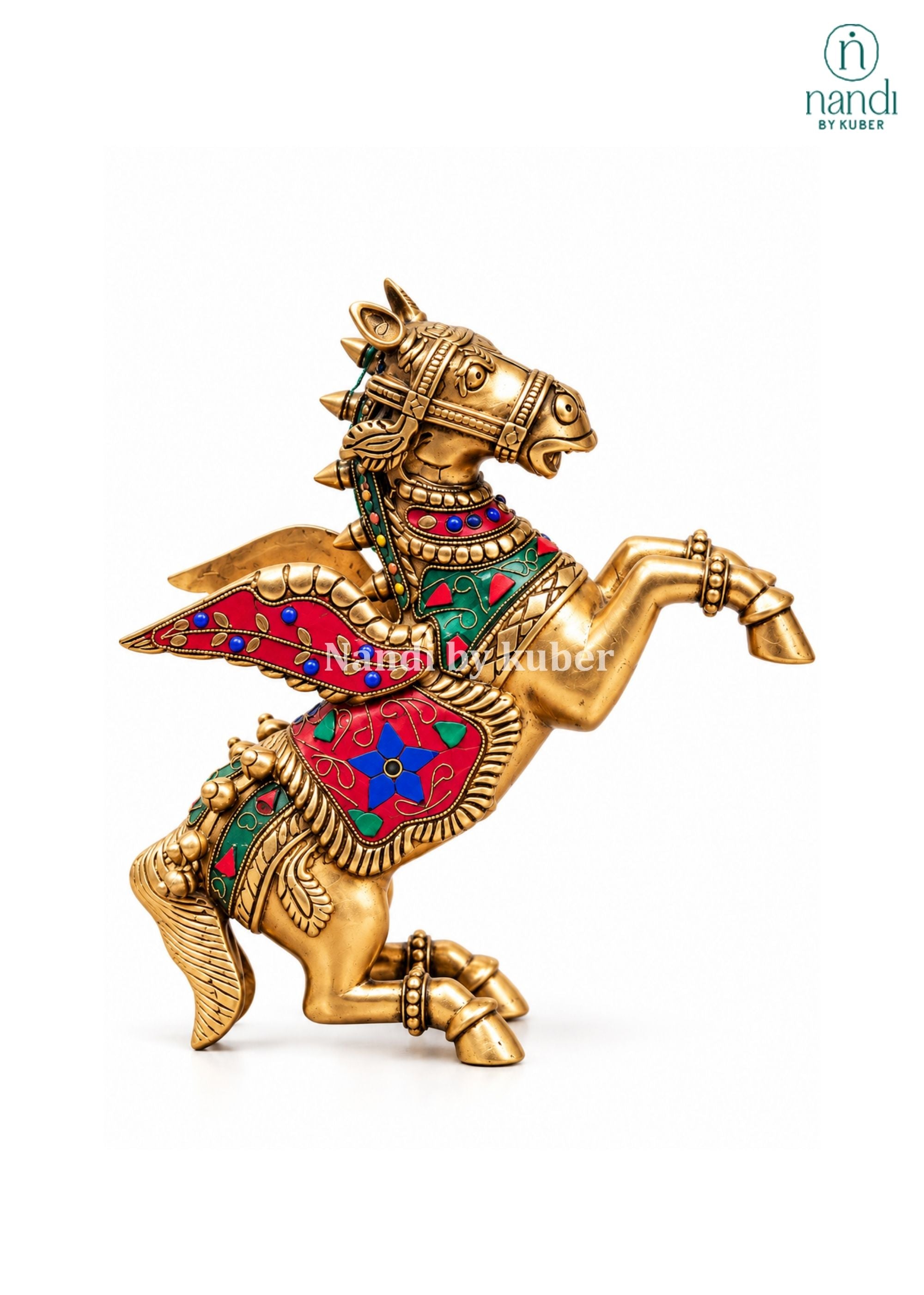 Brass Horse With Wing - angle 2