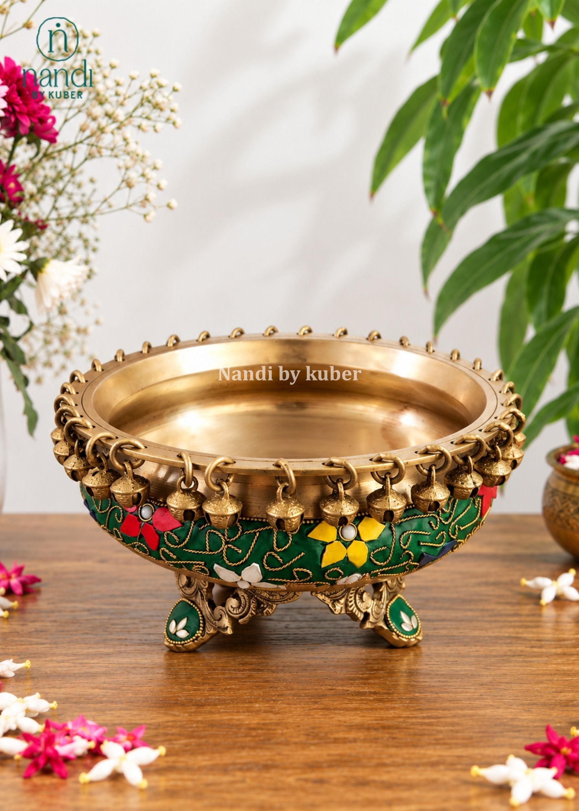 Brass Urli Ghungroo - angle 4