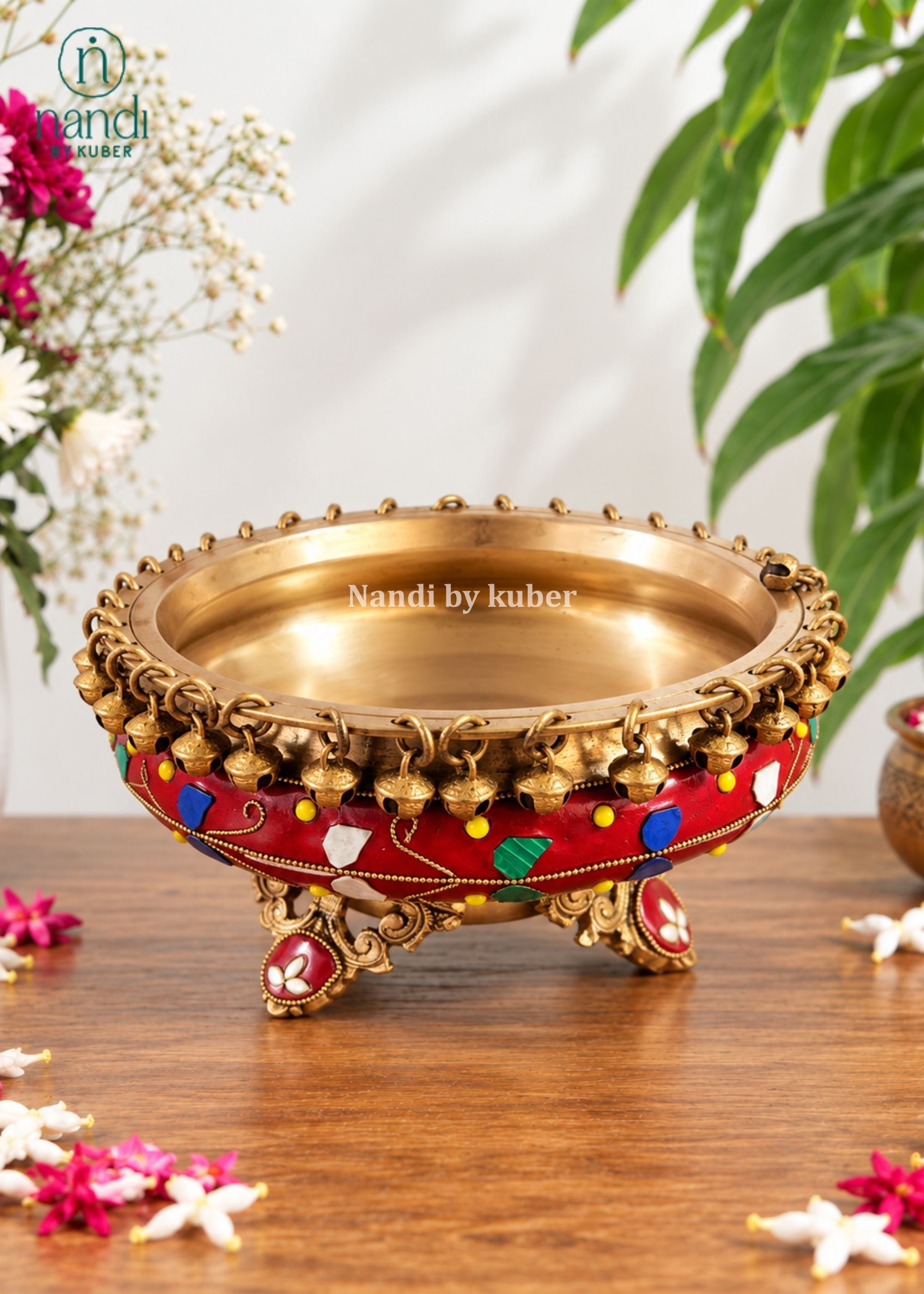 Brass Urli Ghungroo - angle 5