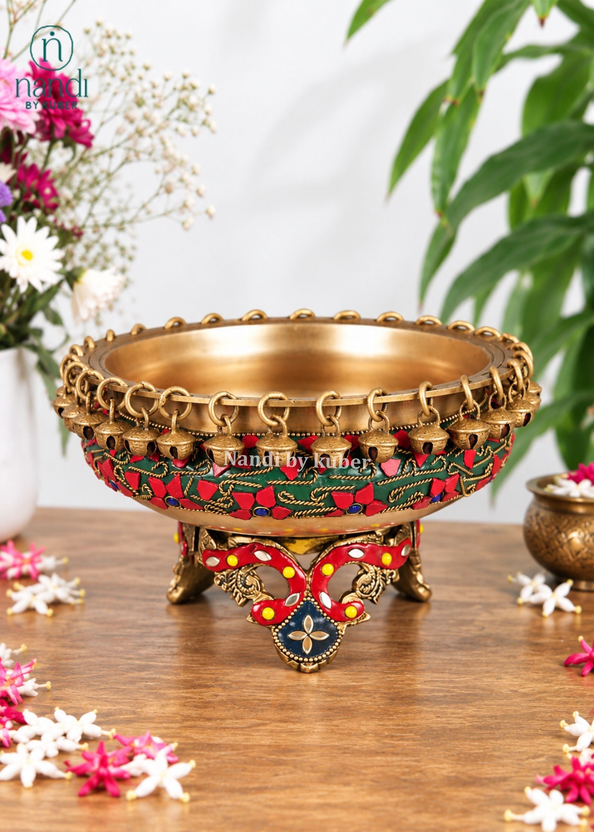 Brass Urli Ghungroo - angle 3