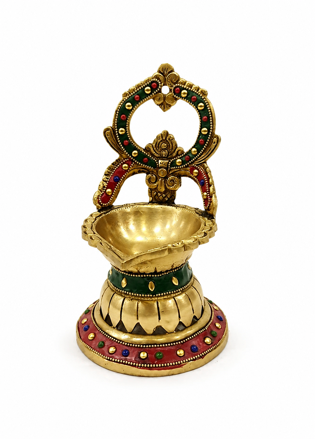 Brass Diya Arch - detail view