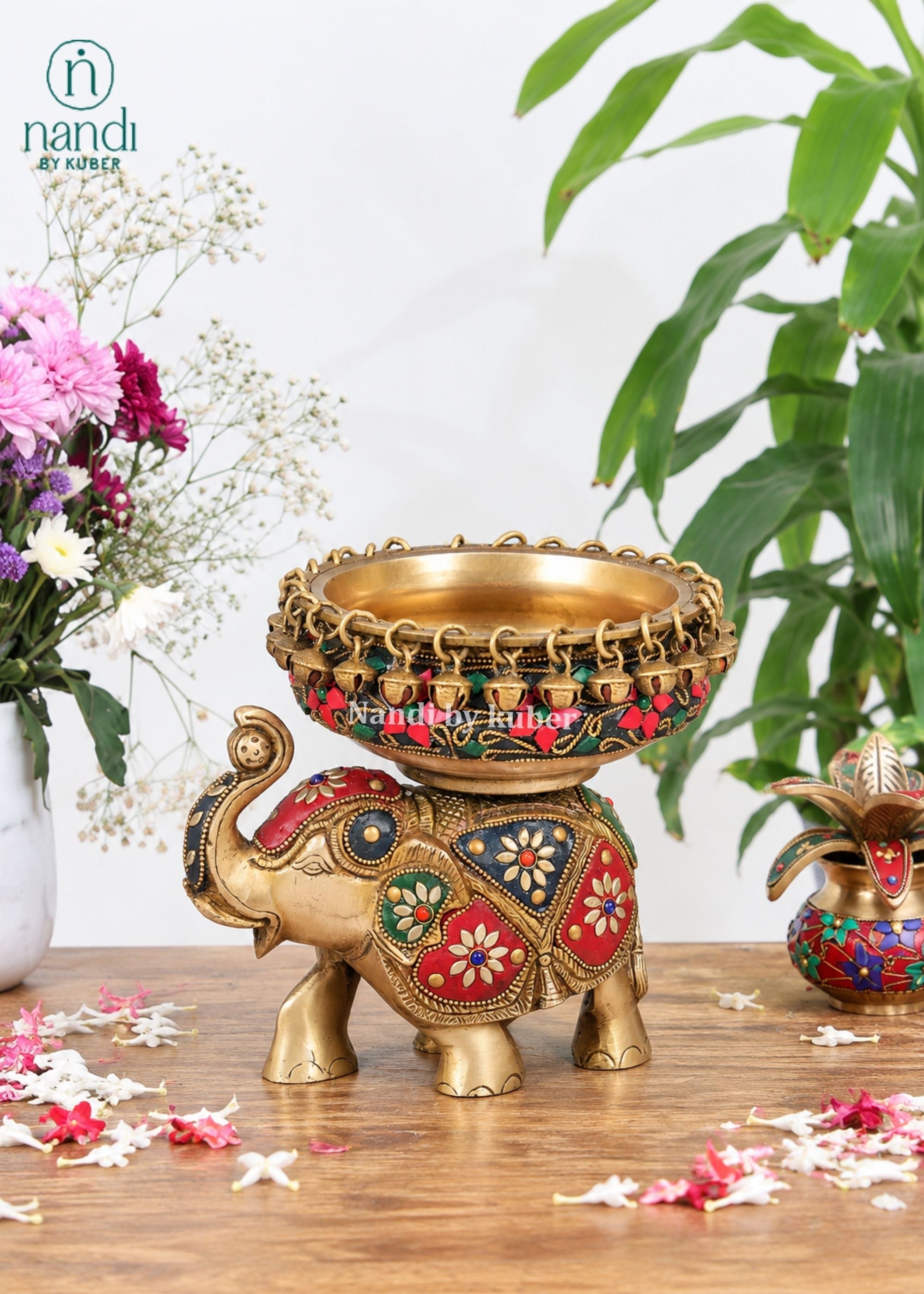Brass Urli Elephant