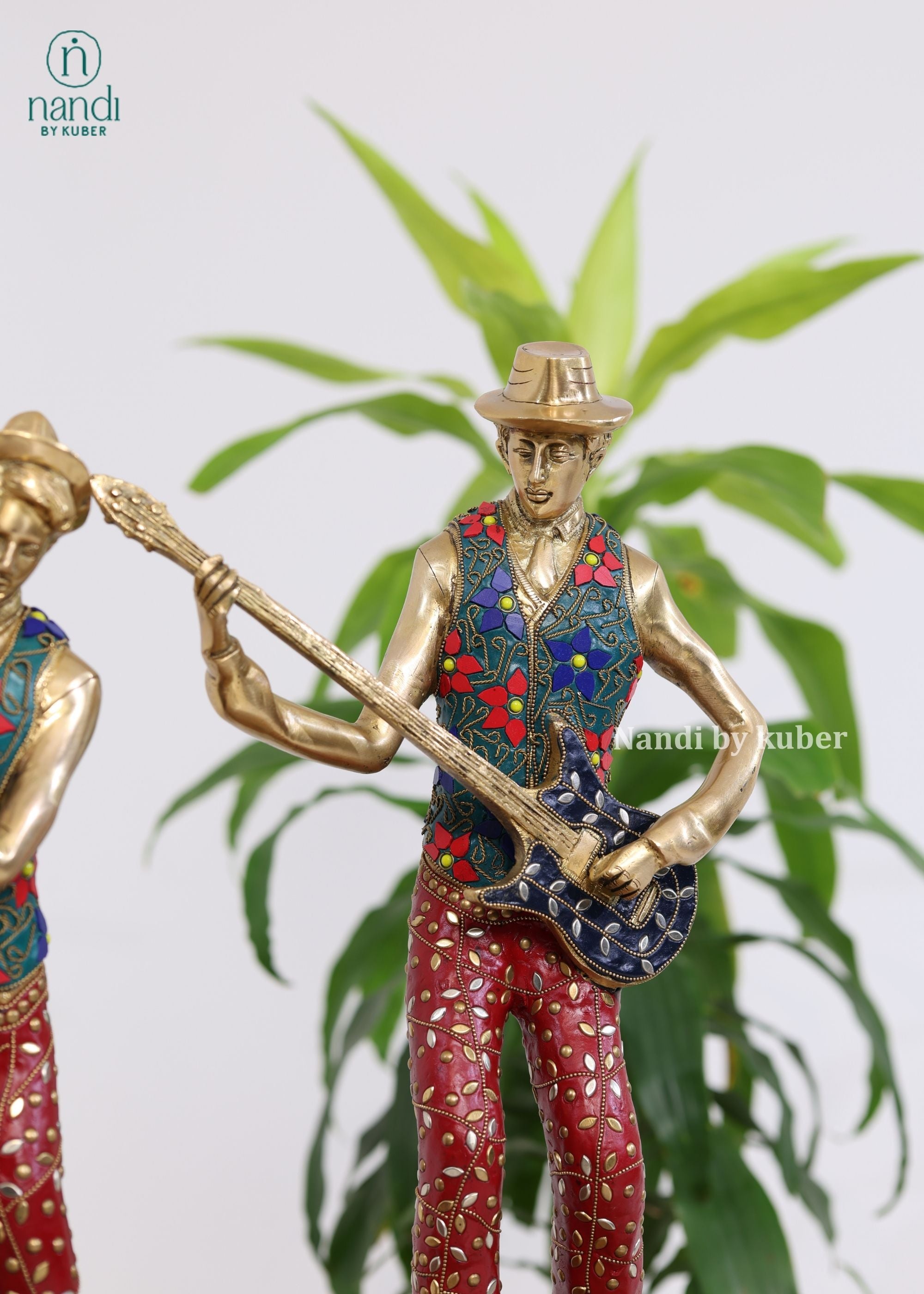 Brass Man Musician Set with Cap - additional view