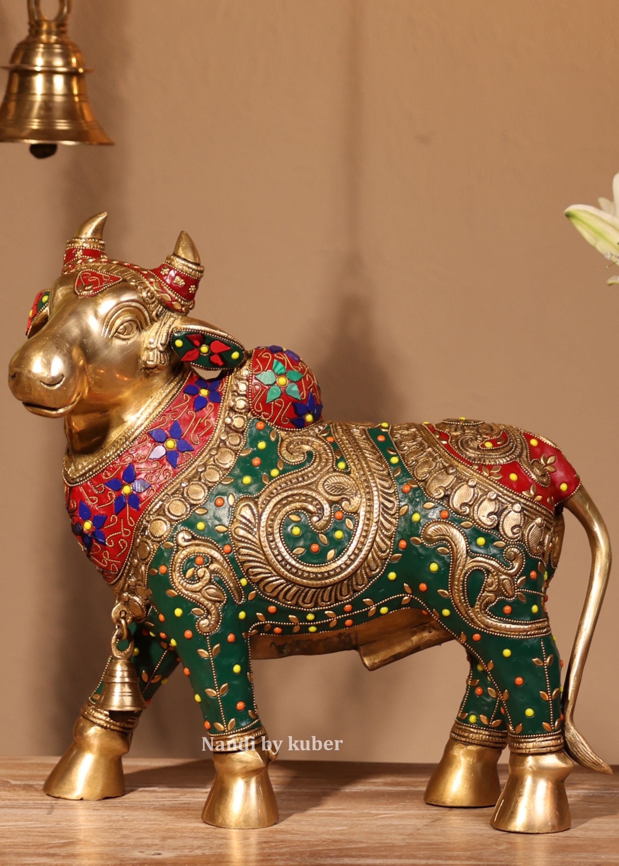 Brass Nandi Standing - lifestyle view