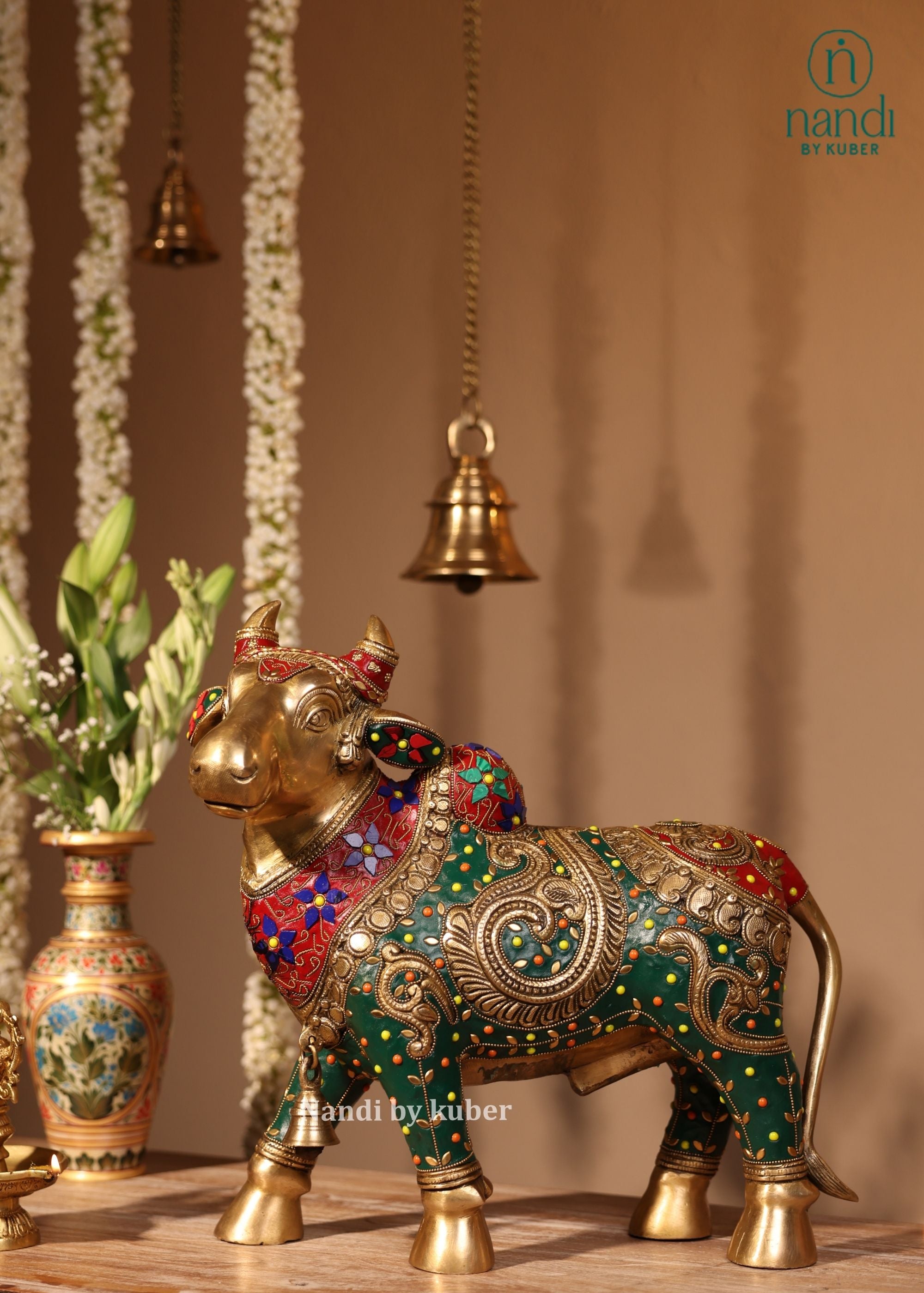 Brass Nandi Standing - additional view