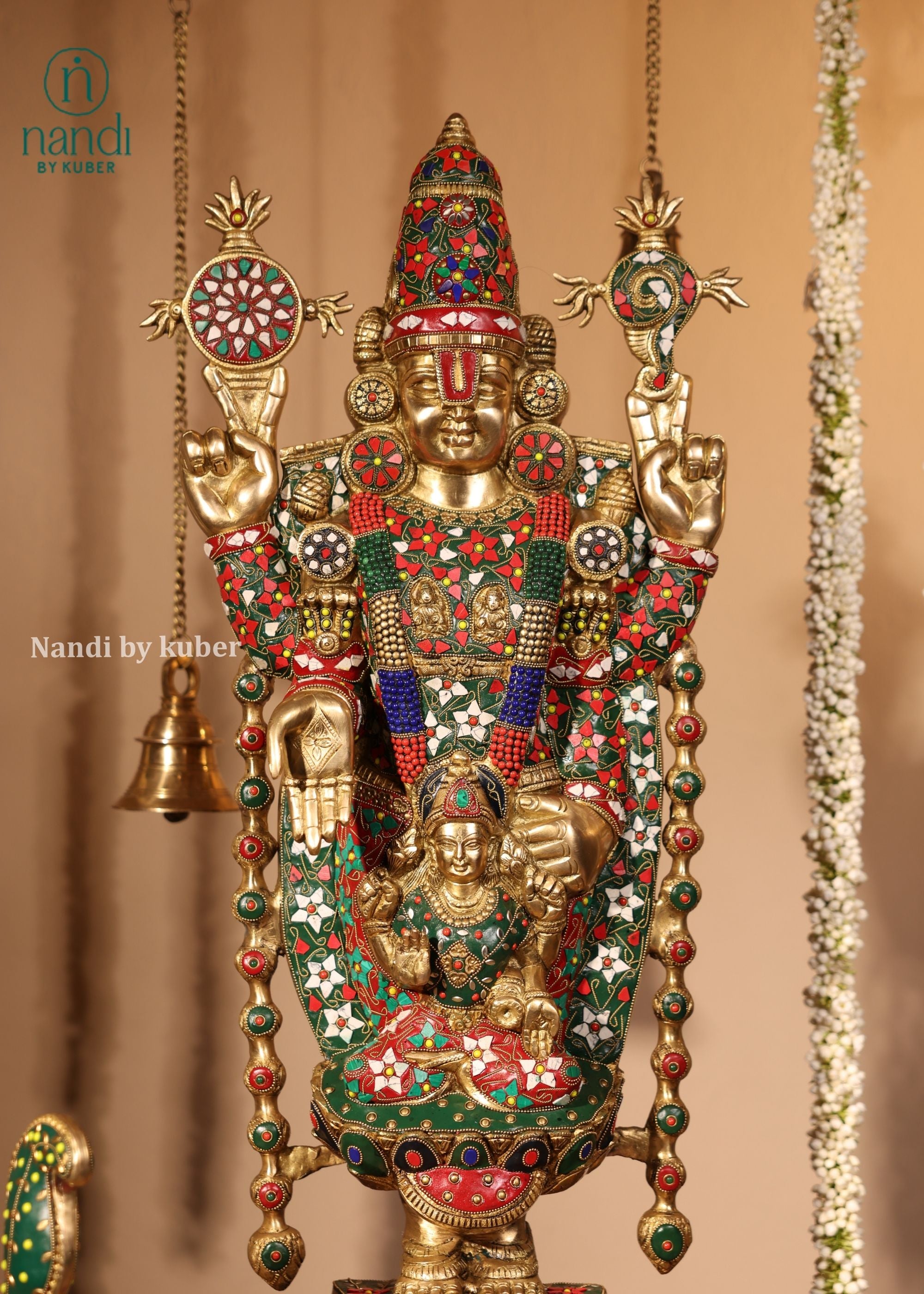 Brass Balaji Oval Base - front view