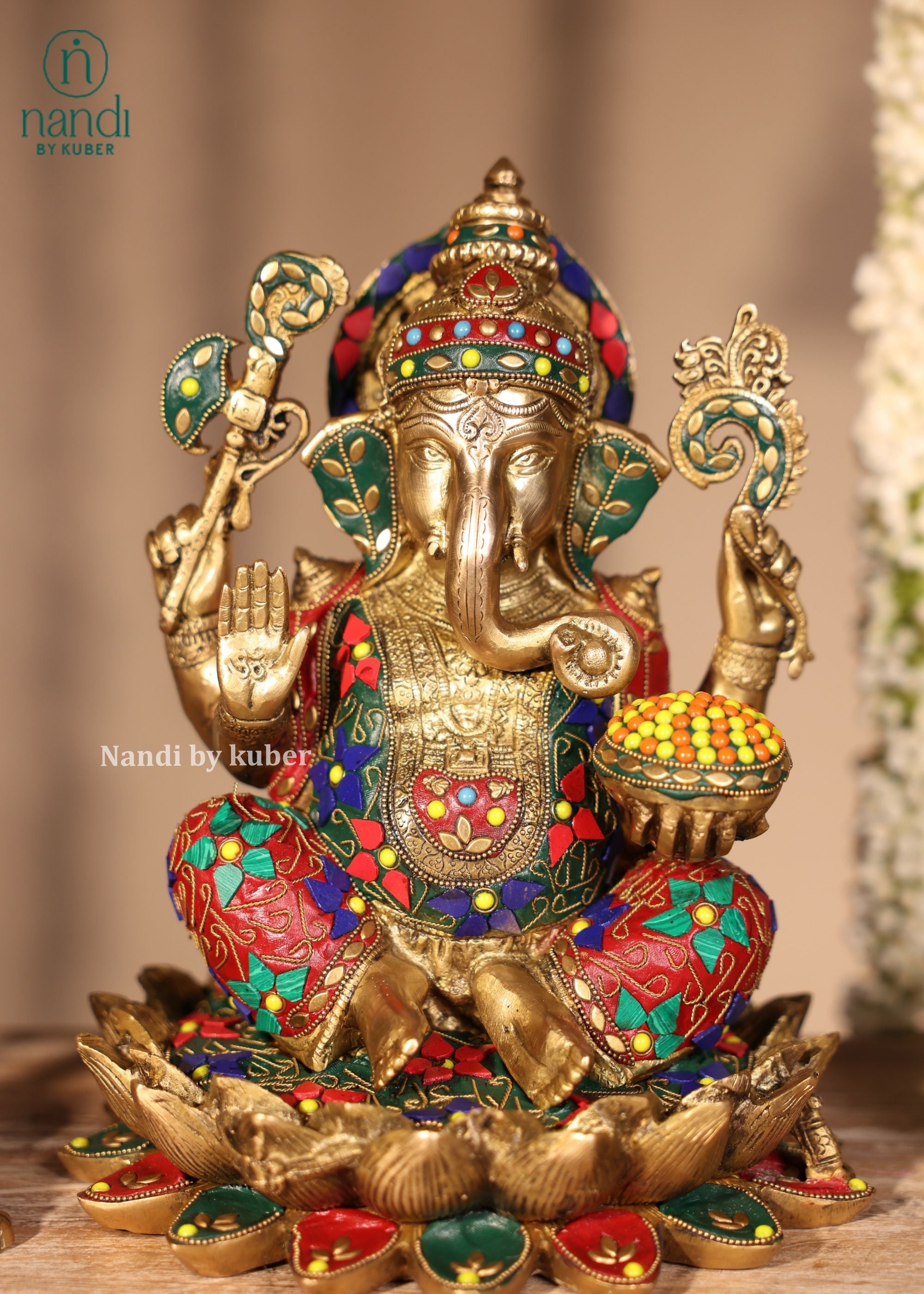 Brass Lotus Ganesh SRS - side view
