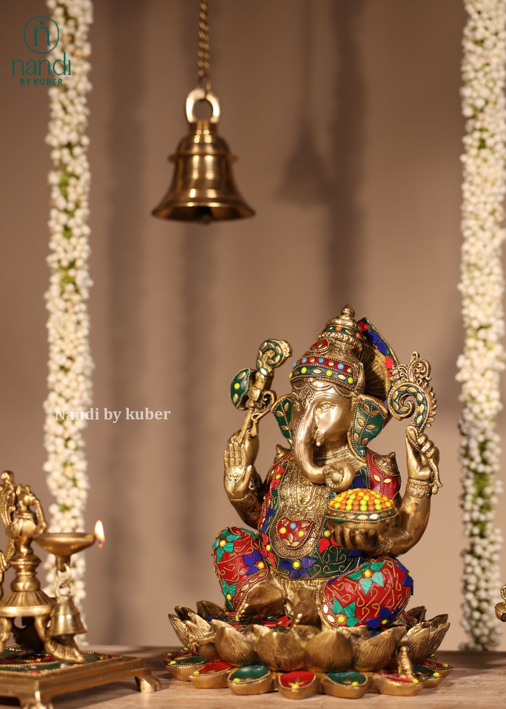 Brass Lotus Ganesh SRS - detail view