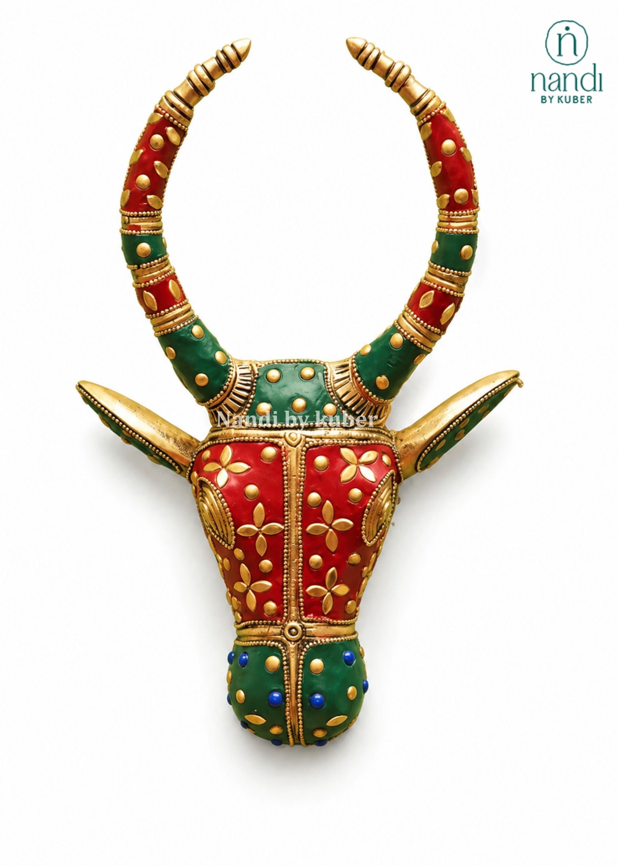 Brass Nandi Mask - side view