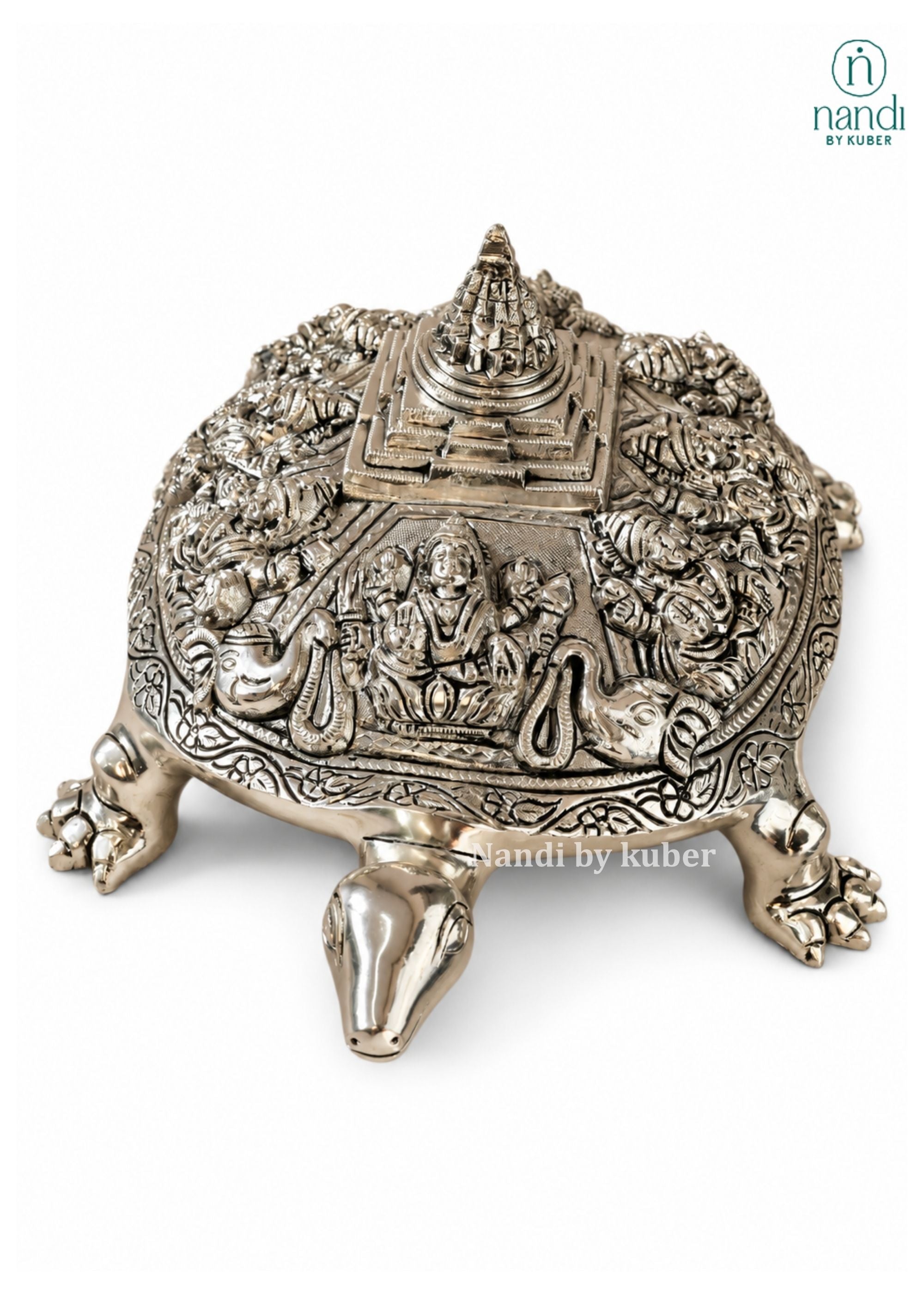 Brass Tortoise Shree Yantra - angle 2