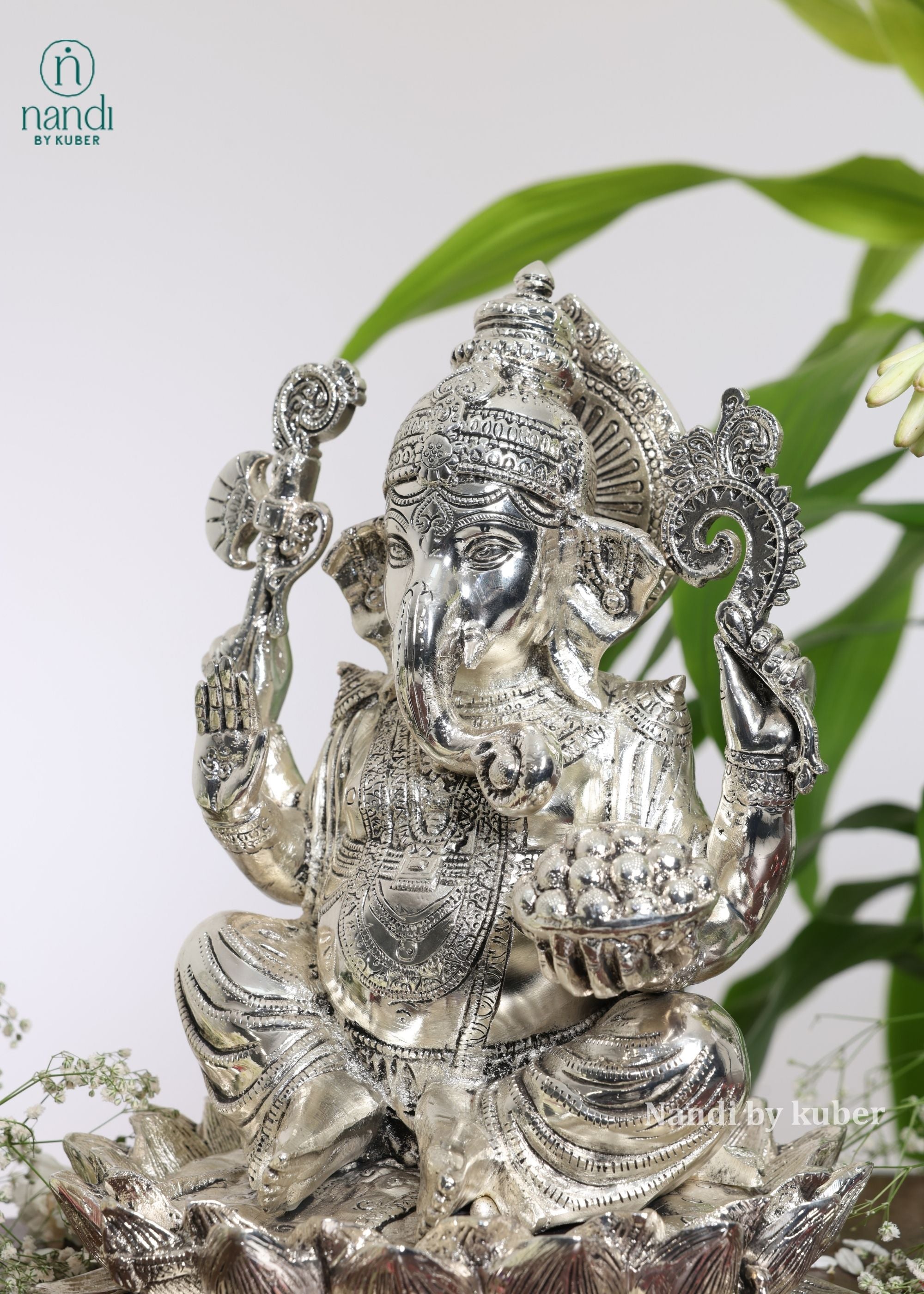 Brass Lotus Ganesh - lifestyle view