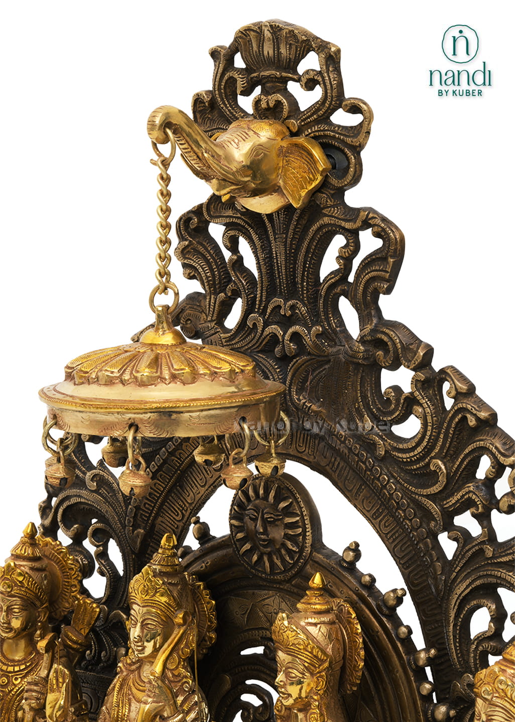 Brass Two Tone Ram Darbar With Base