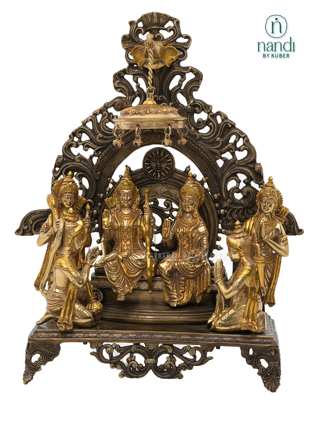 Brass Two Tone Ram Darbar With Base