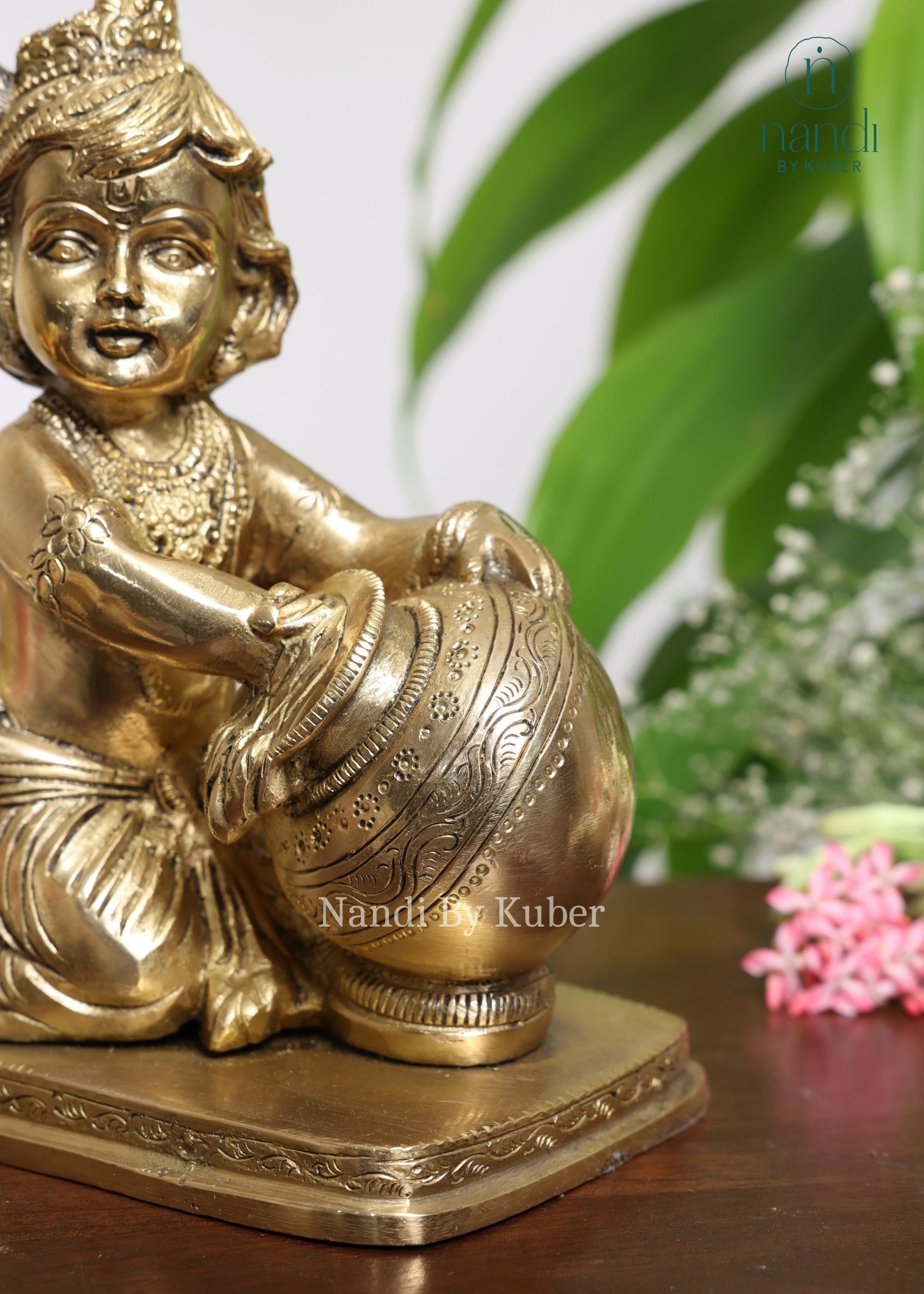 Brass Bal Krishna - front view