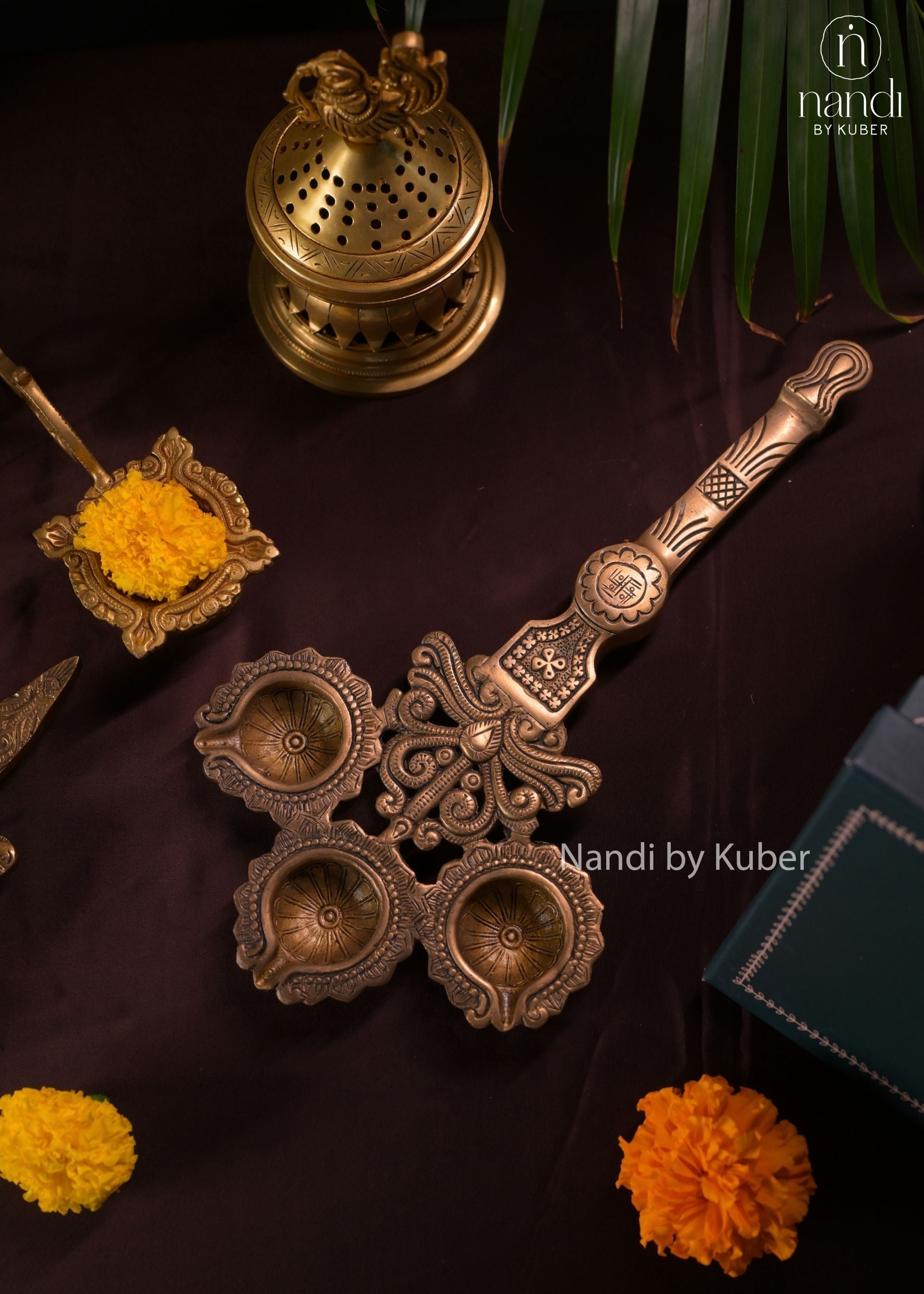 Brass Diya Handle
