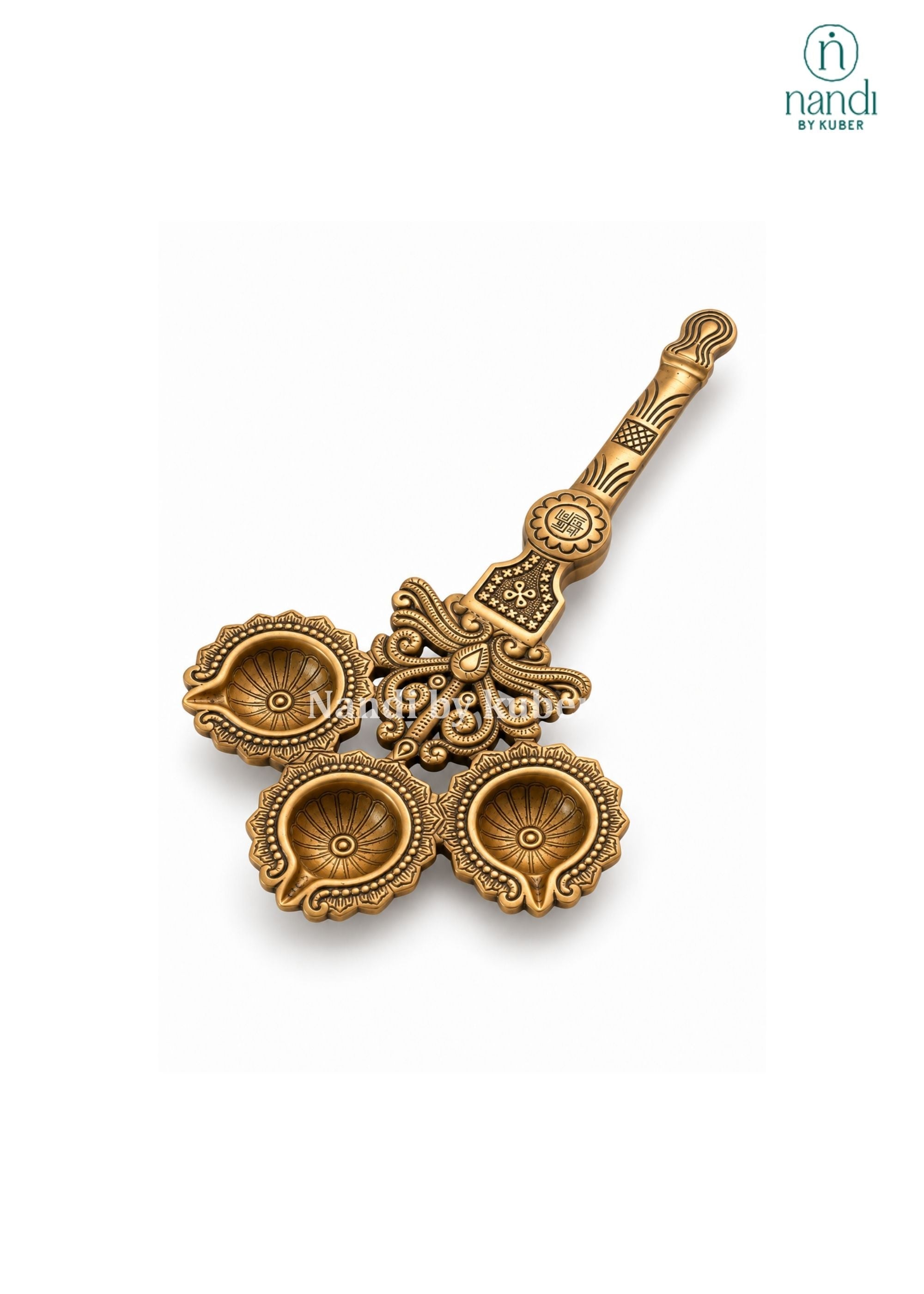 Brass Diya Handle - angle 4
