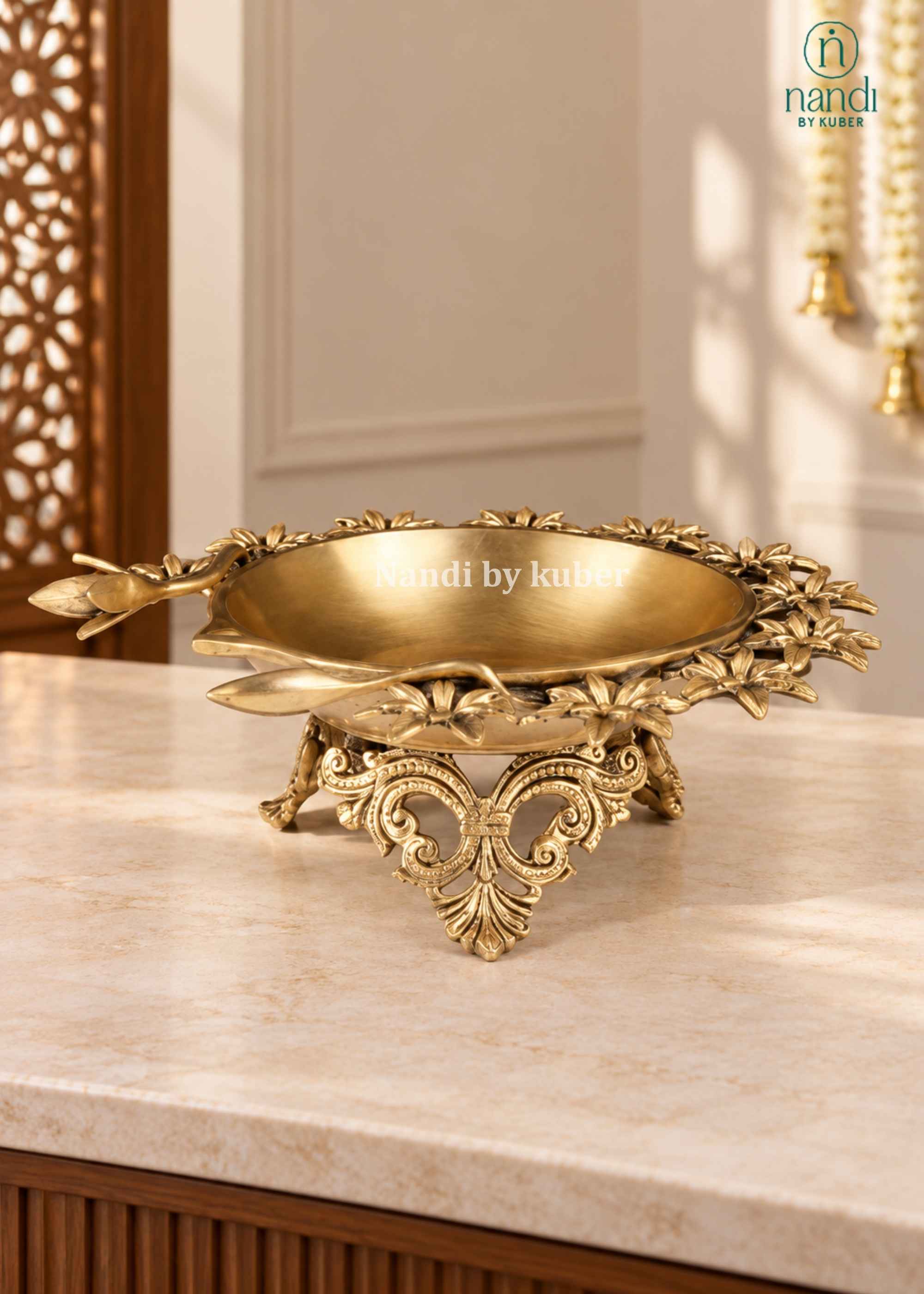 Brass Urli Flower